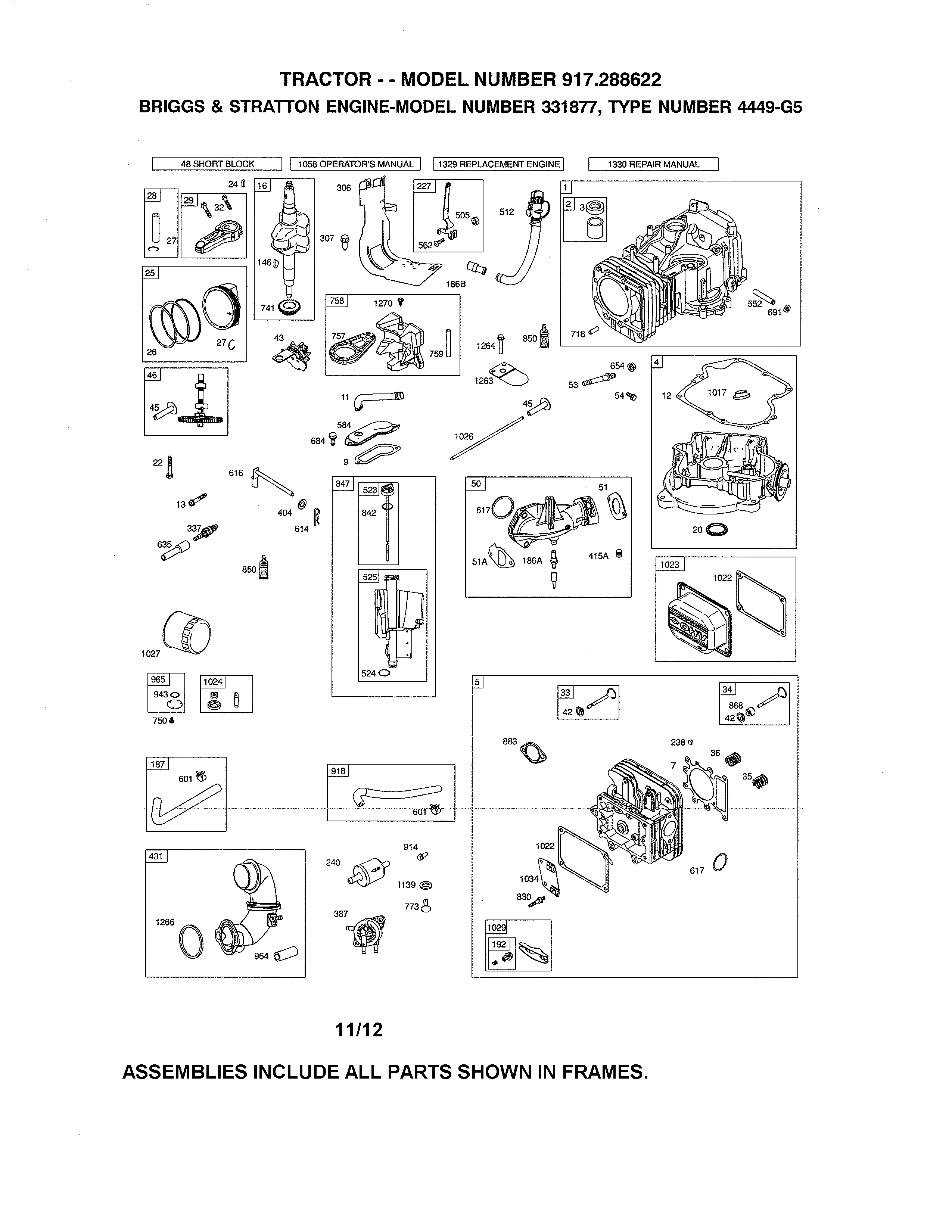 Craftsman 917288622 cylinder/head cylinder diagram