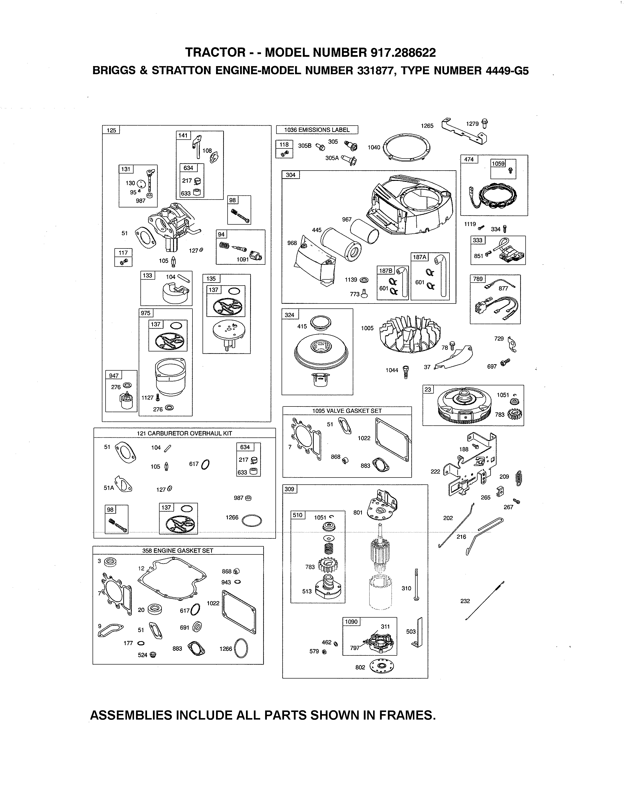 Craftsman 917288622 carburetor/motor starter diagram