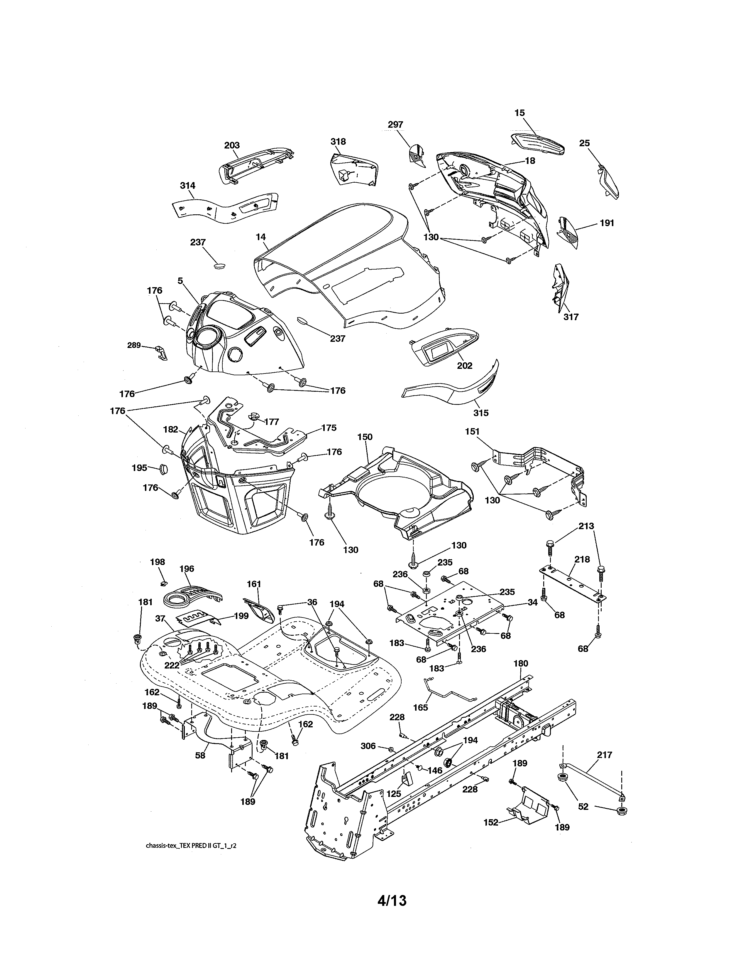 Craftsman 917288673 chassis & enclosures diagram