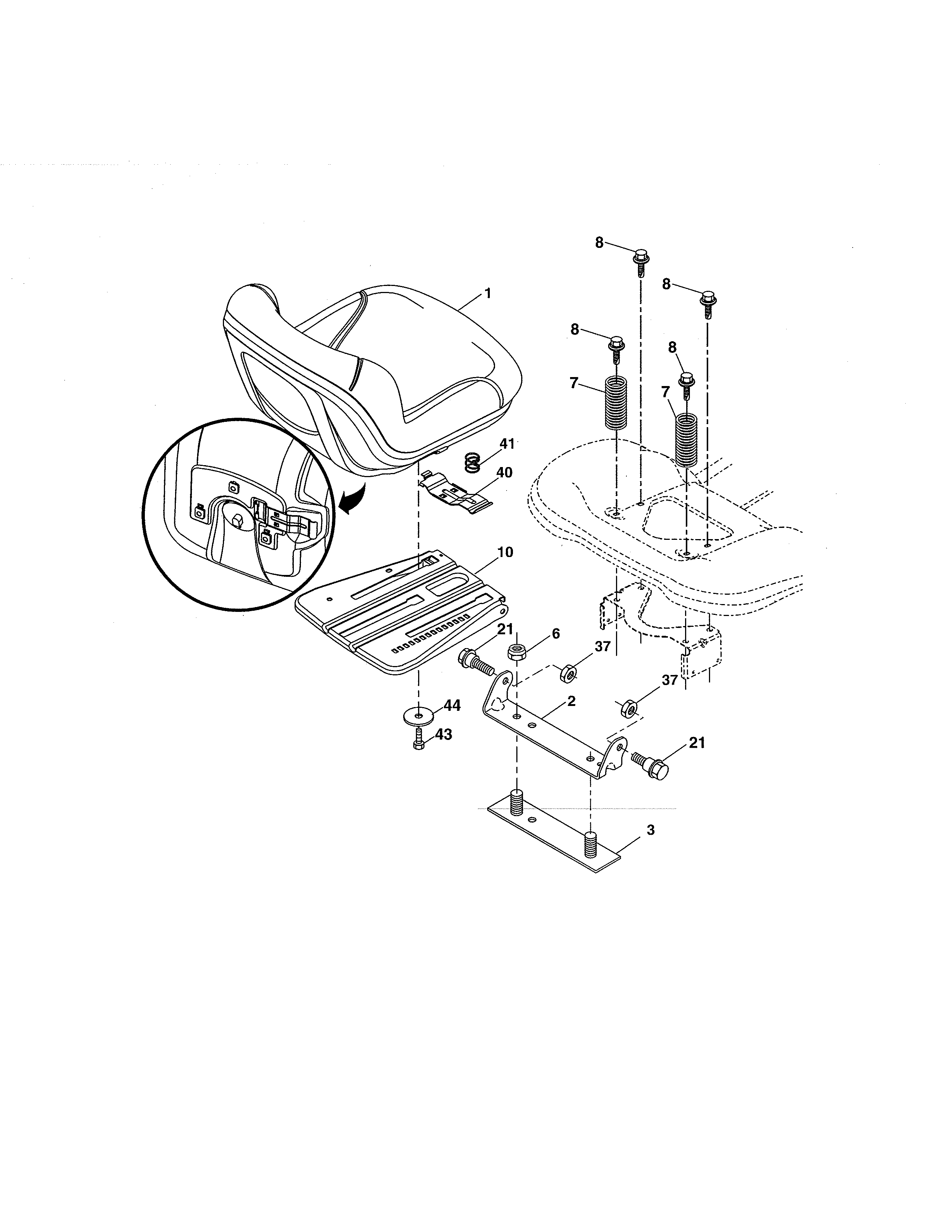 Craftsman 917288673 seat diagram