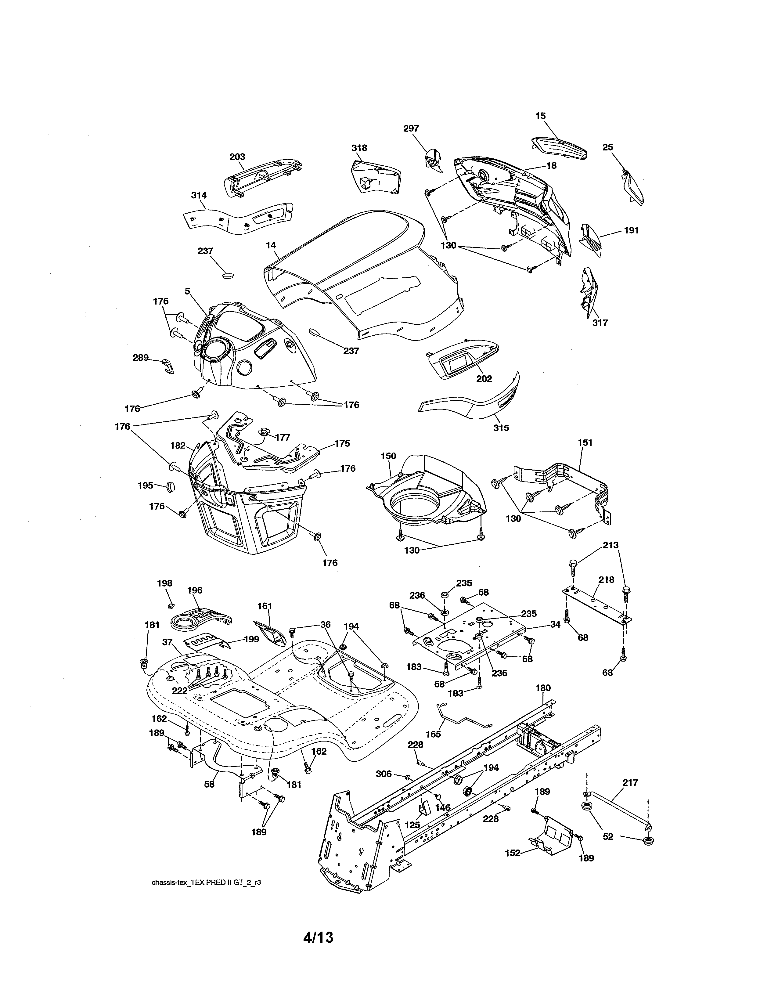 Craftsman 917250241 chassis & enclosures diagram