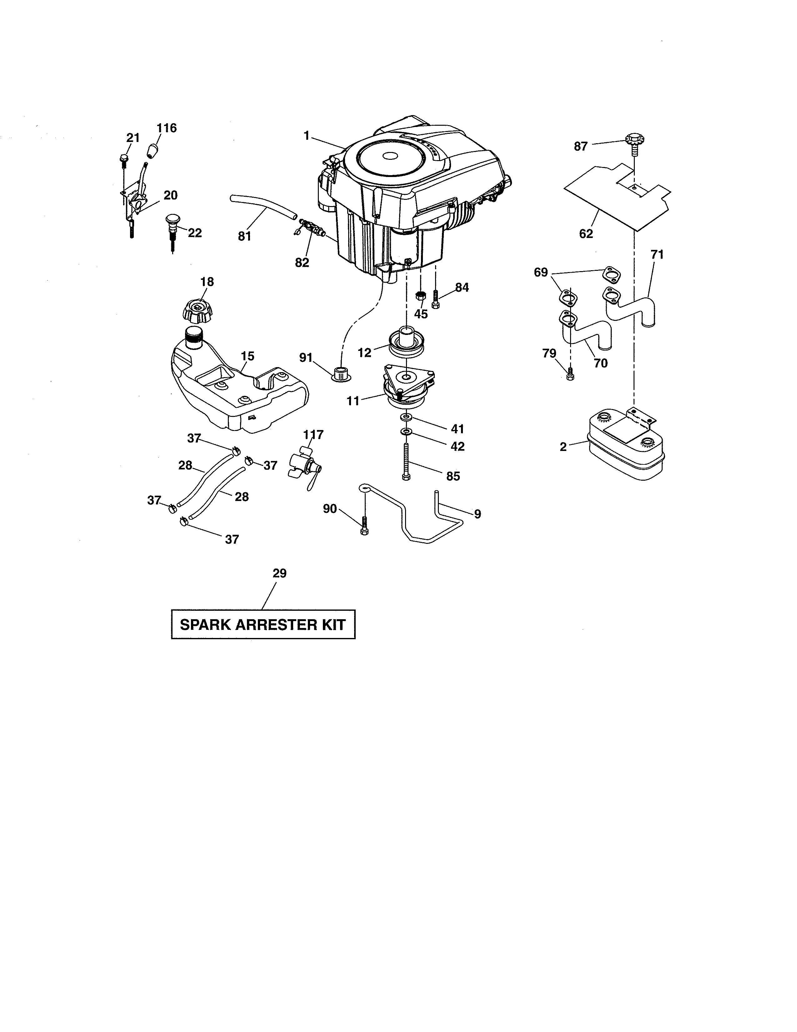 Craftsman 917250241 engine diagram