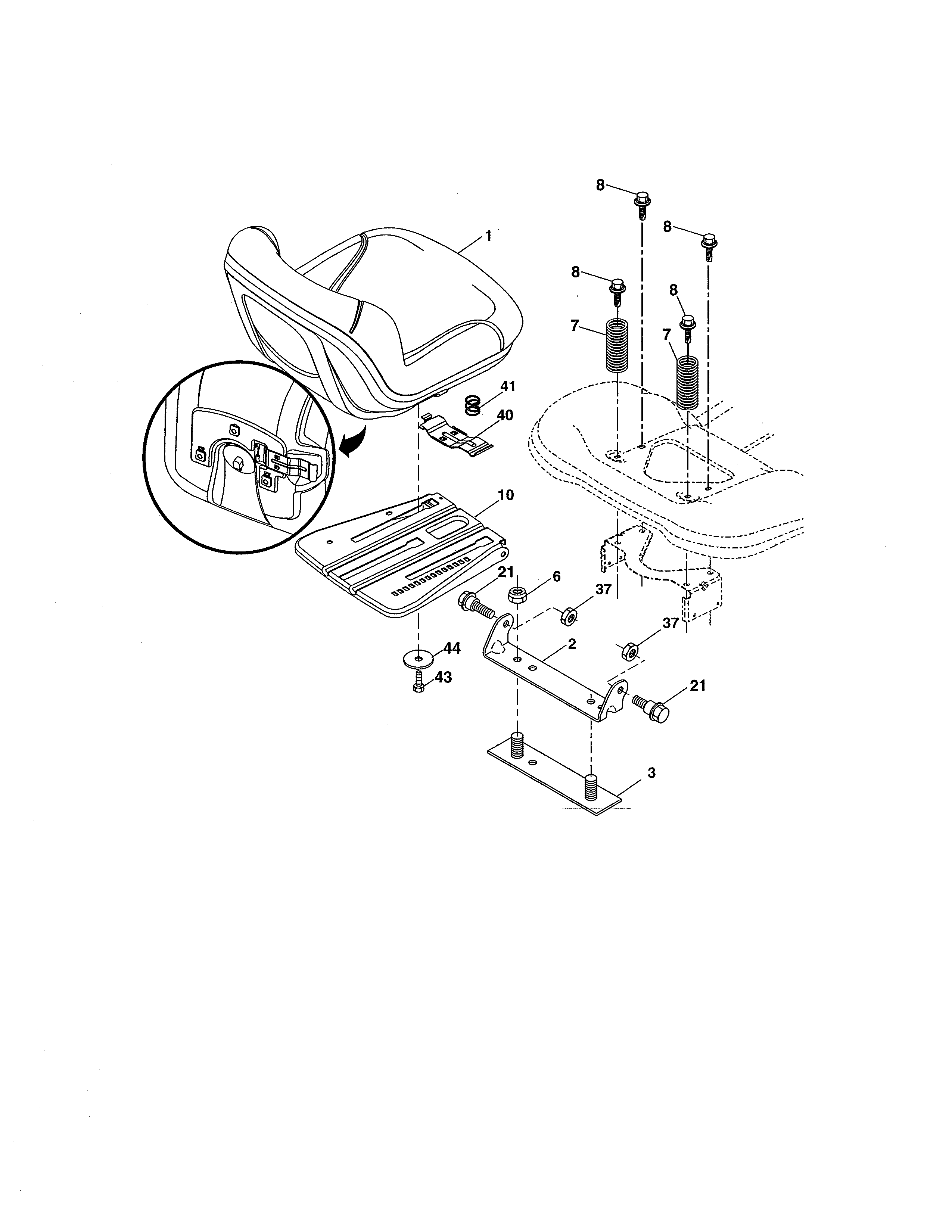 Craftsman 917250241 seat diagram