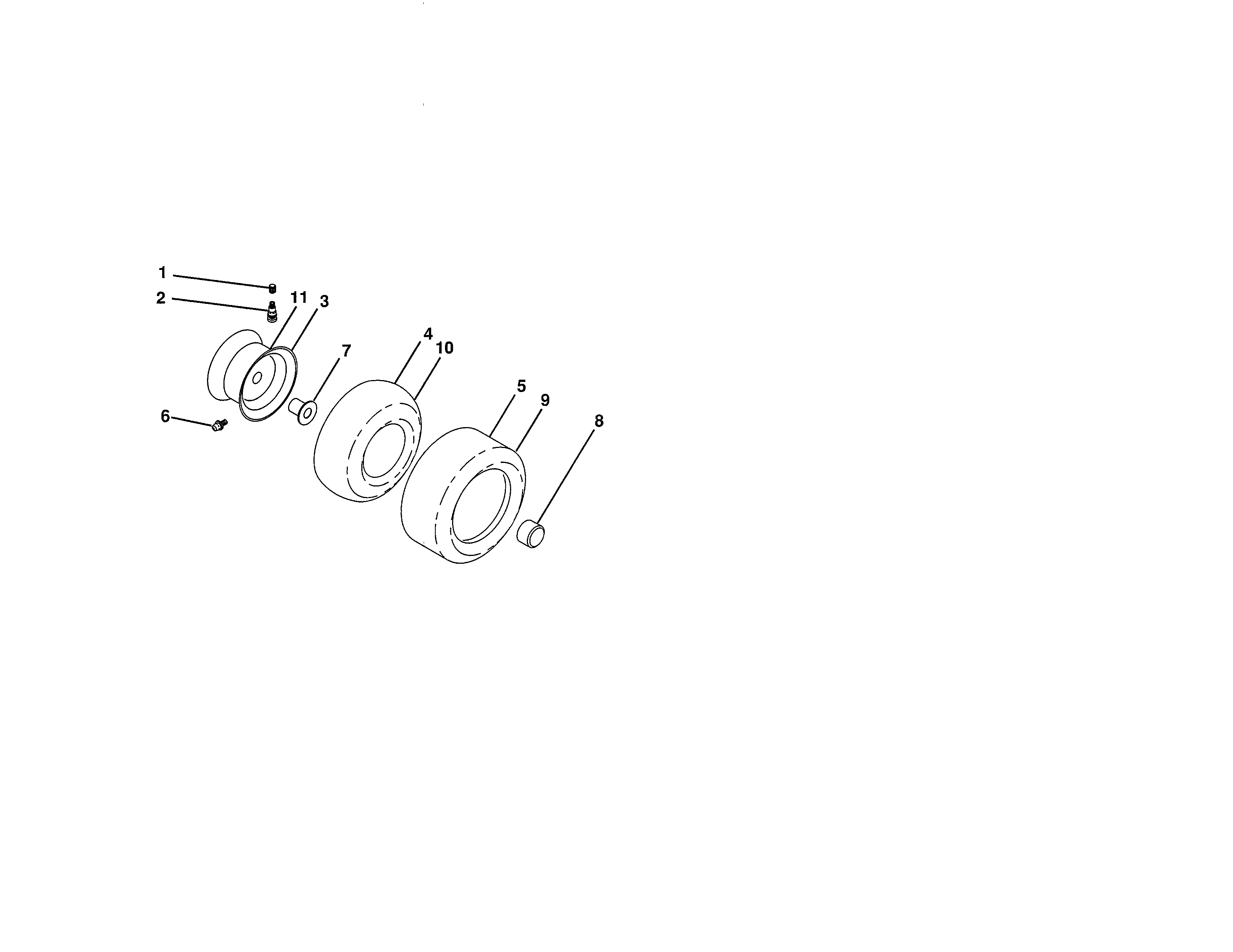 Craftsman 917250241 wheels & tires diagram