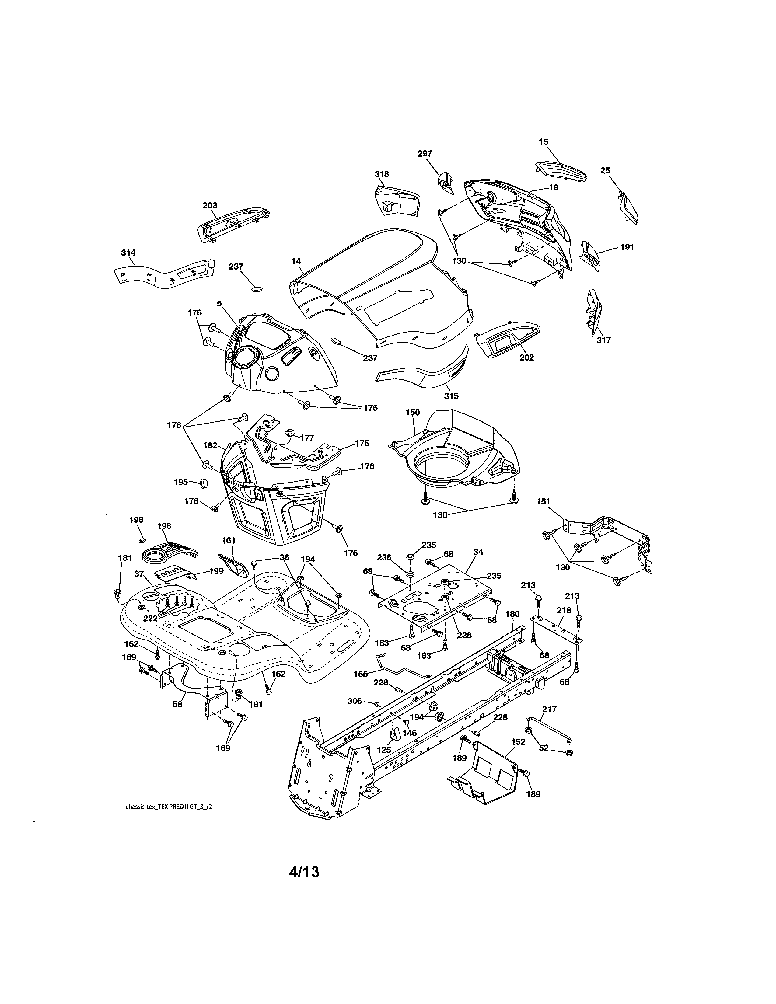 Craftsman 917288613 chassis & enclosures diagram
