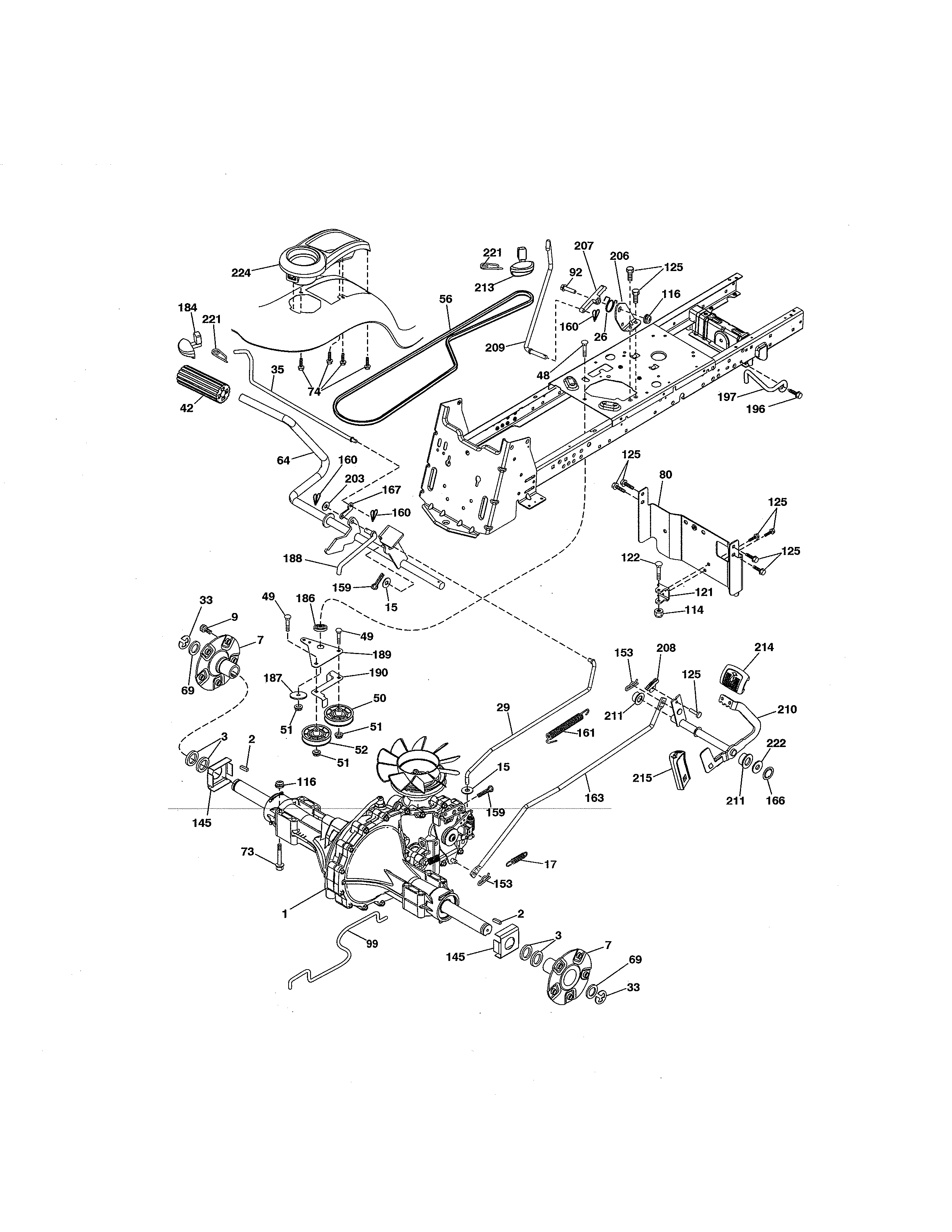 Craftsman 917288613 ground drive diagram