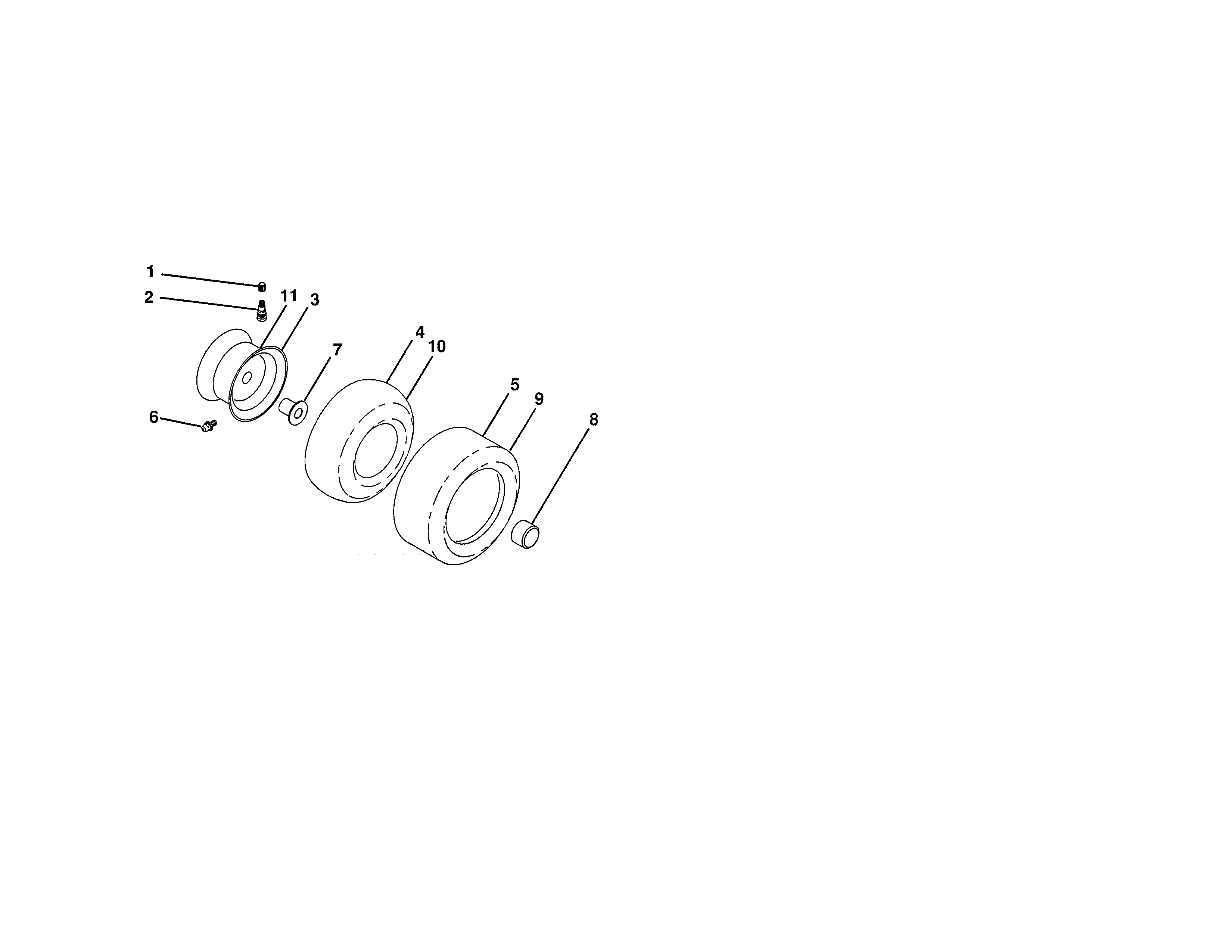 Craftsman 917288613 wheels & tires diagram