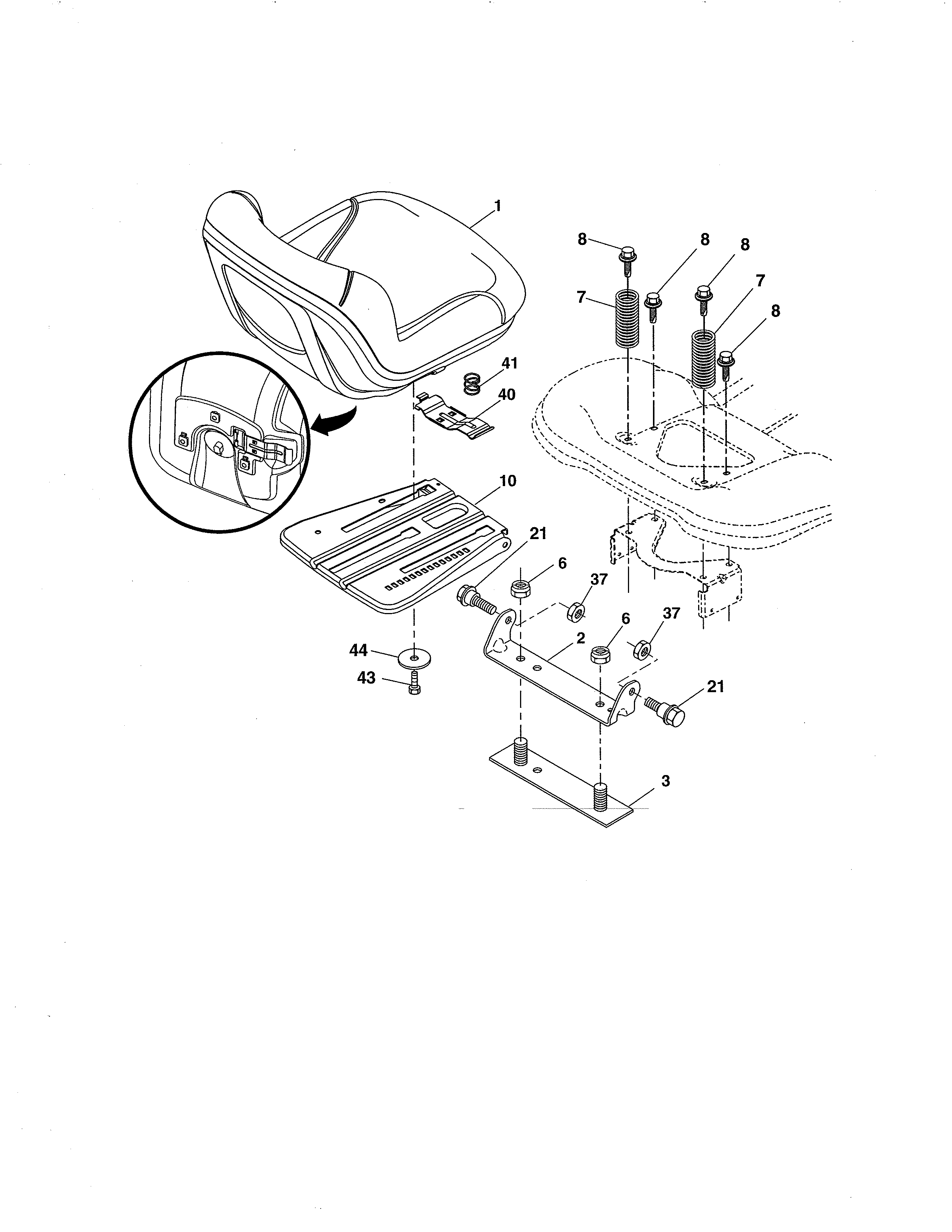 Craftsman 917288632 seat diagram