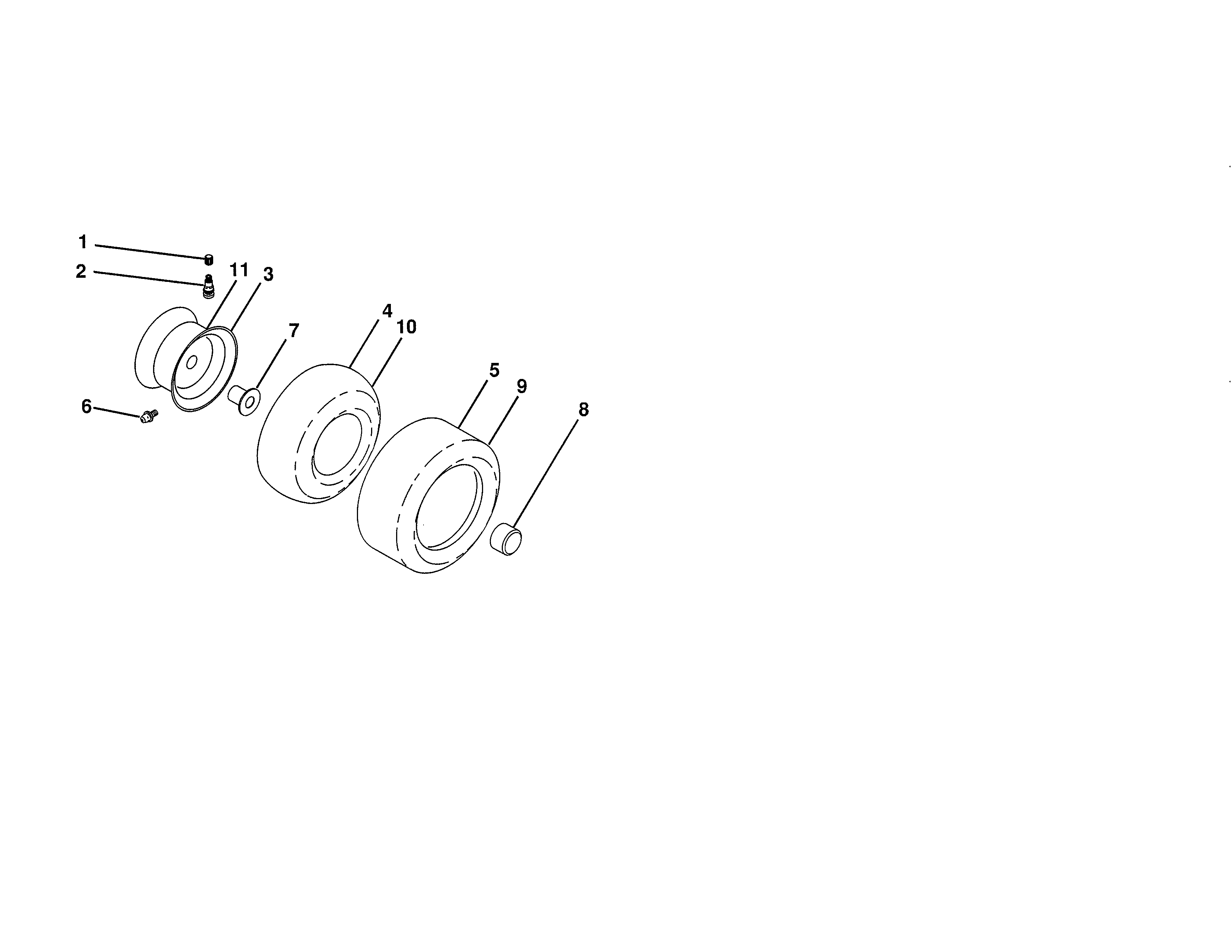 Craftsman 917288632 wheels & tires diagram