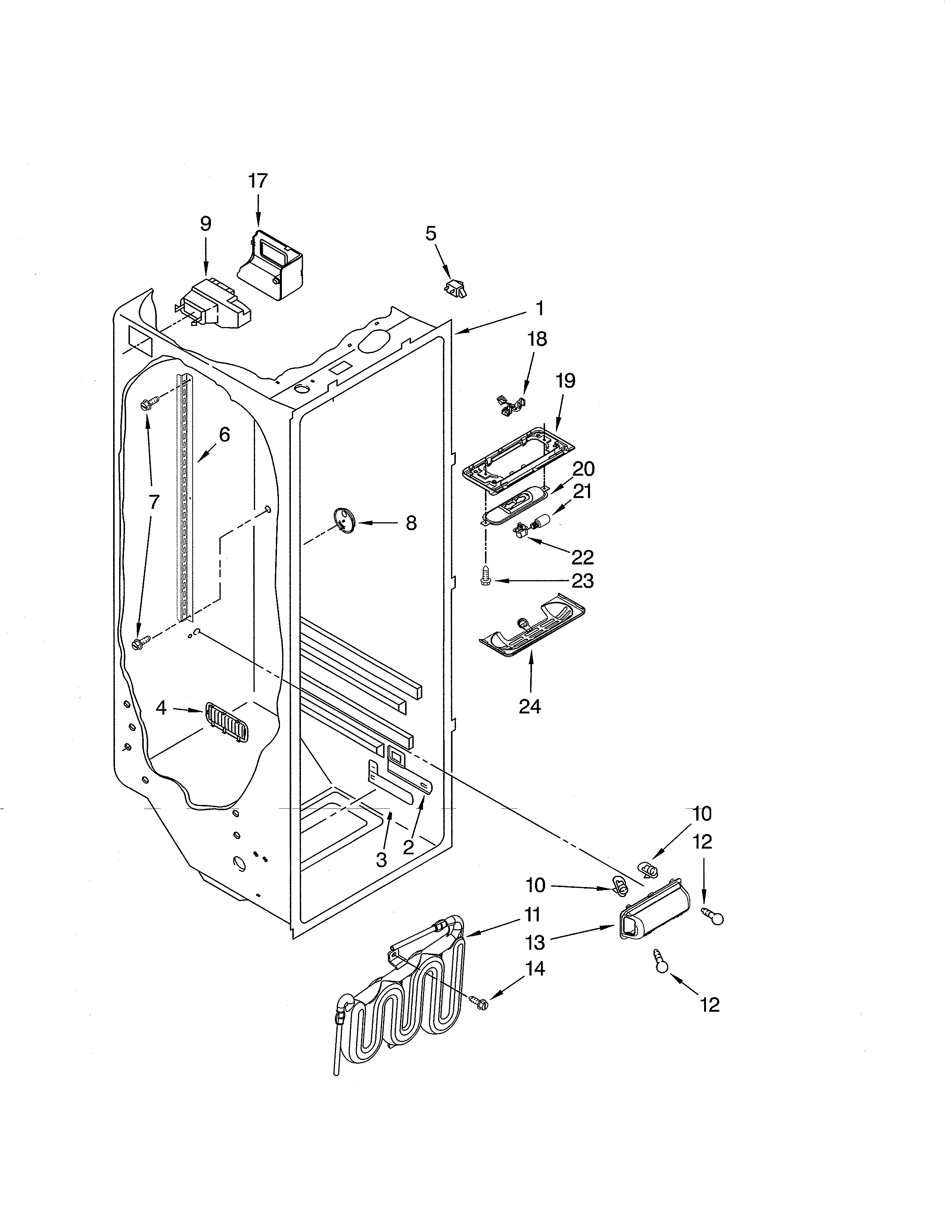 Whirlpool GS6NHAXVK04 refrigerator liner diagram