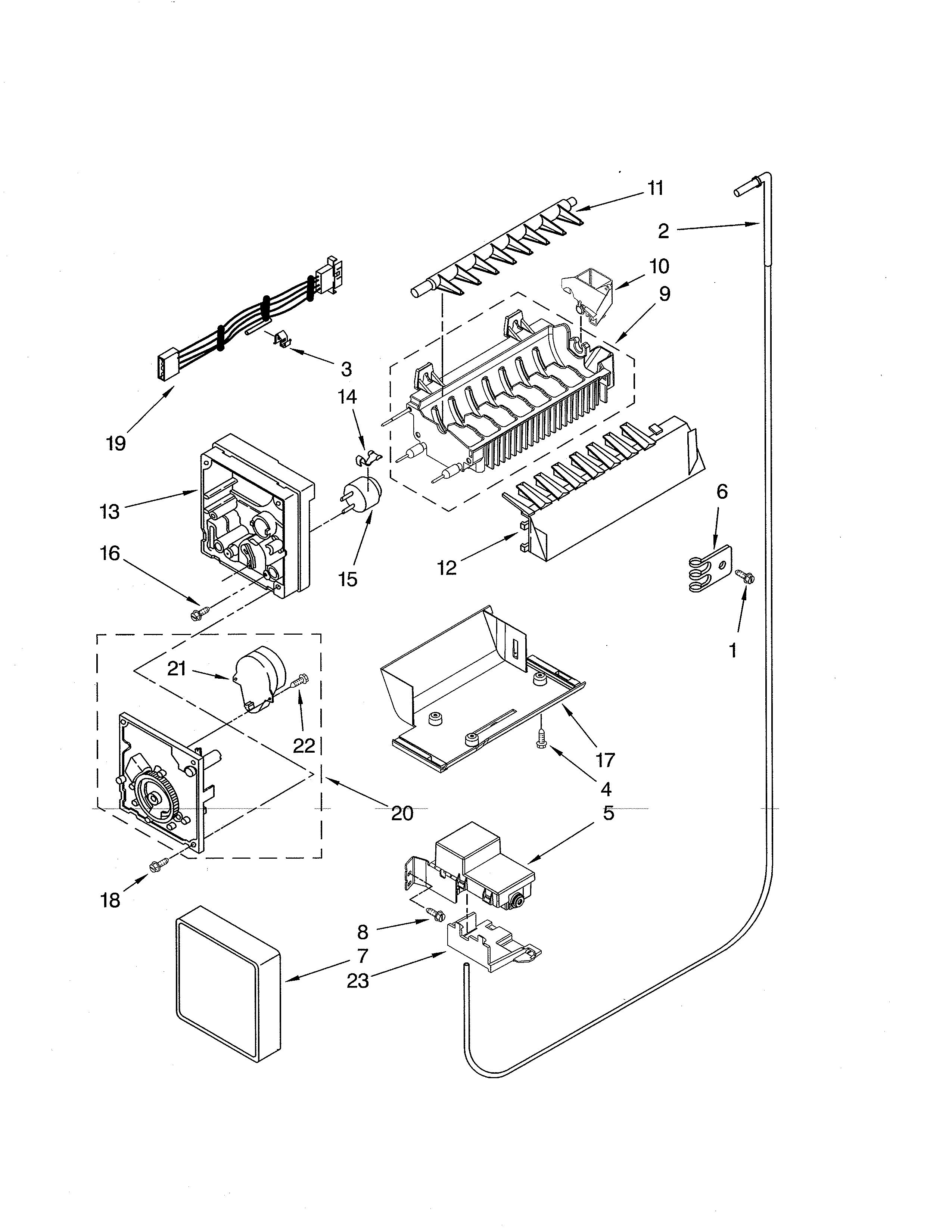 Whirlpool GS6NHAXVK04 icemaker diagram