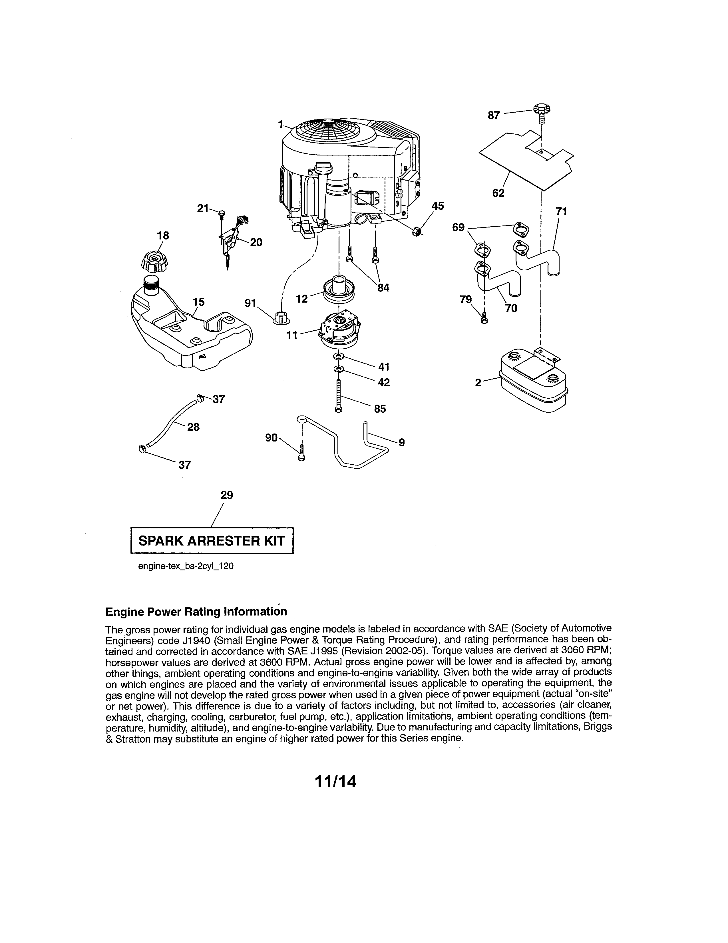 Craftsman 917288583 engine diagram