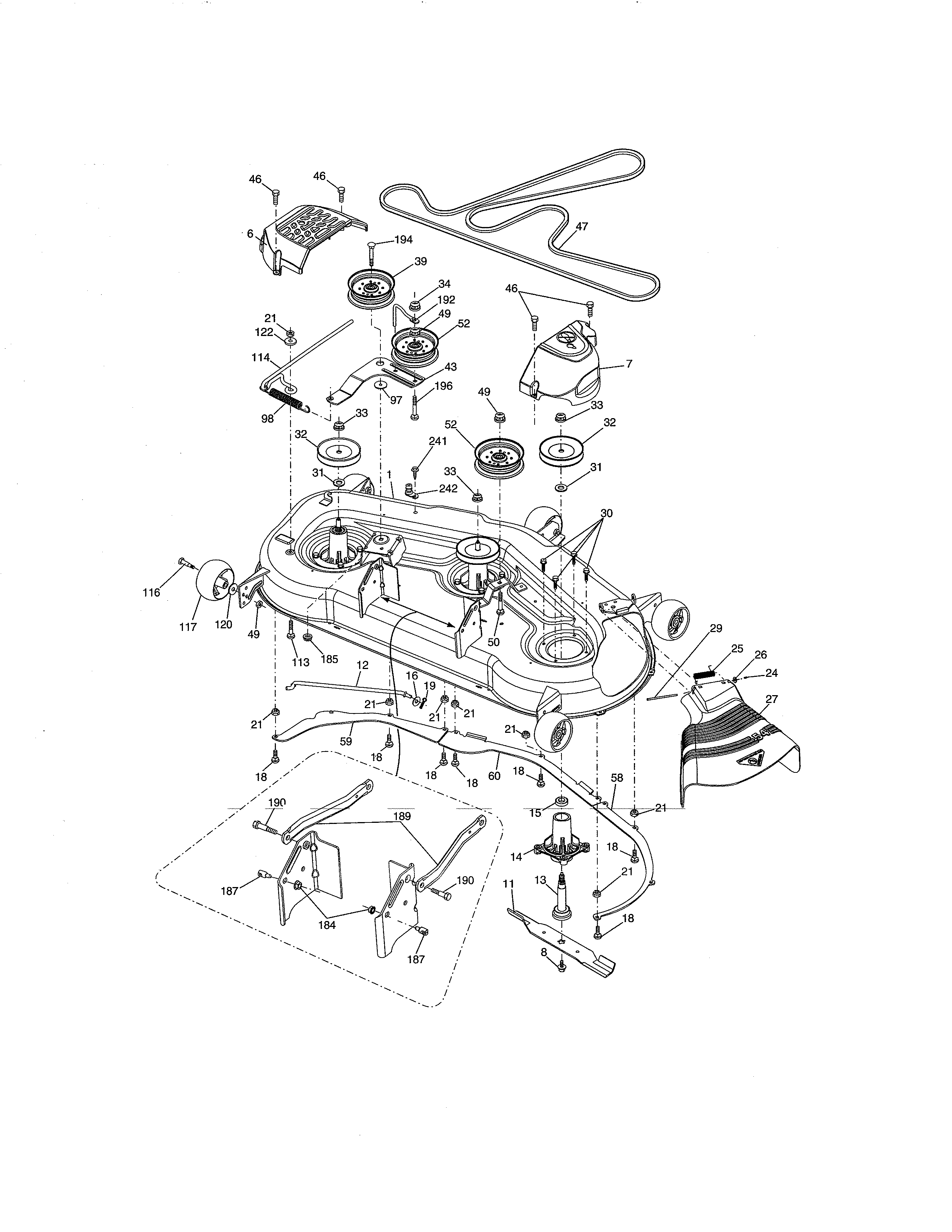 Craftsman 917288583 mower deck diagram