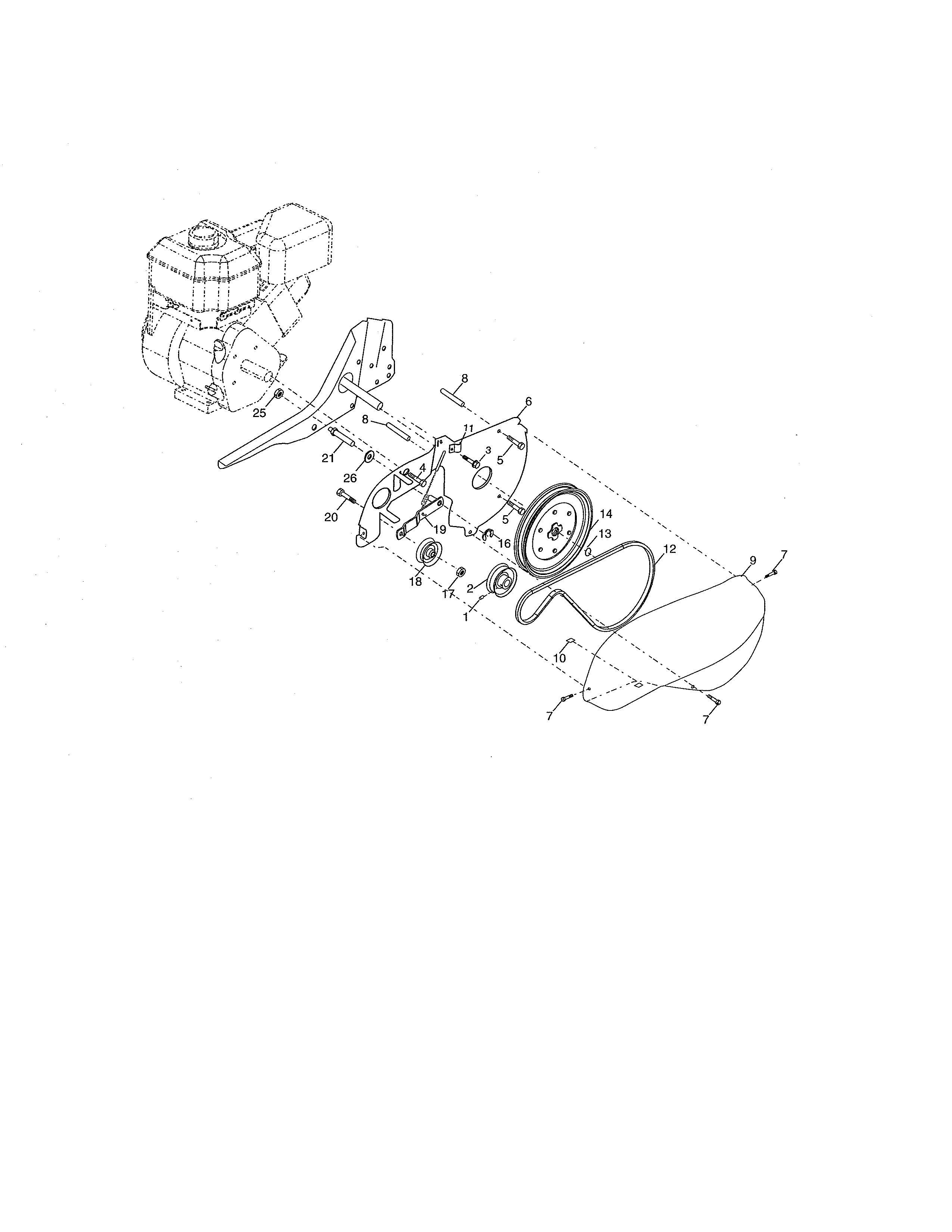 Craftsman 917298022 belt guard/pulley diagram