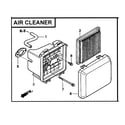 Honda GCV160-LA0S3-ED air cleaner diagram