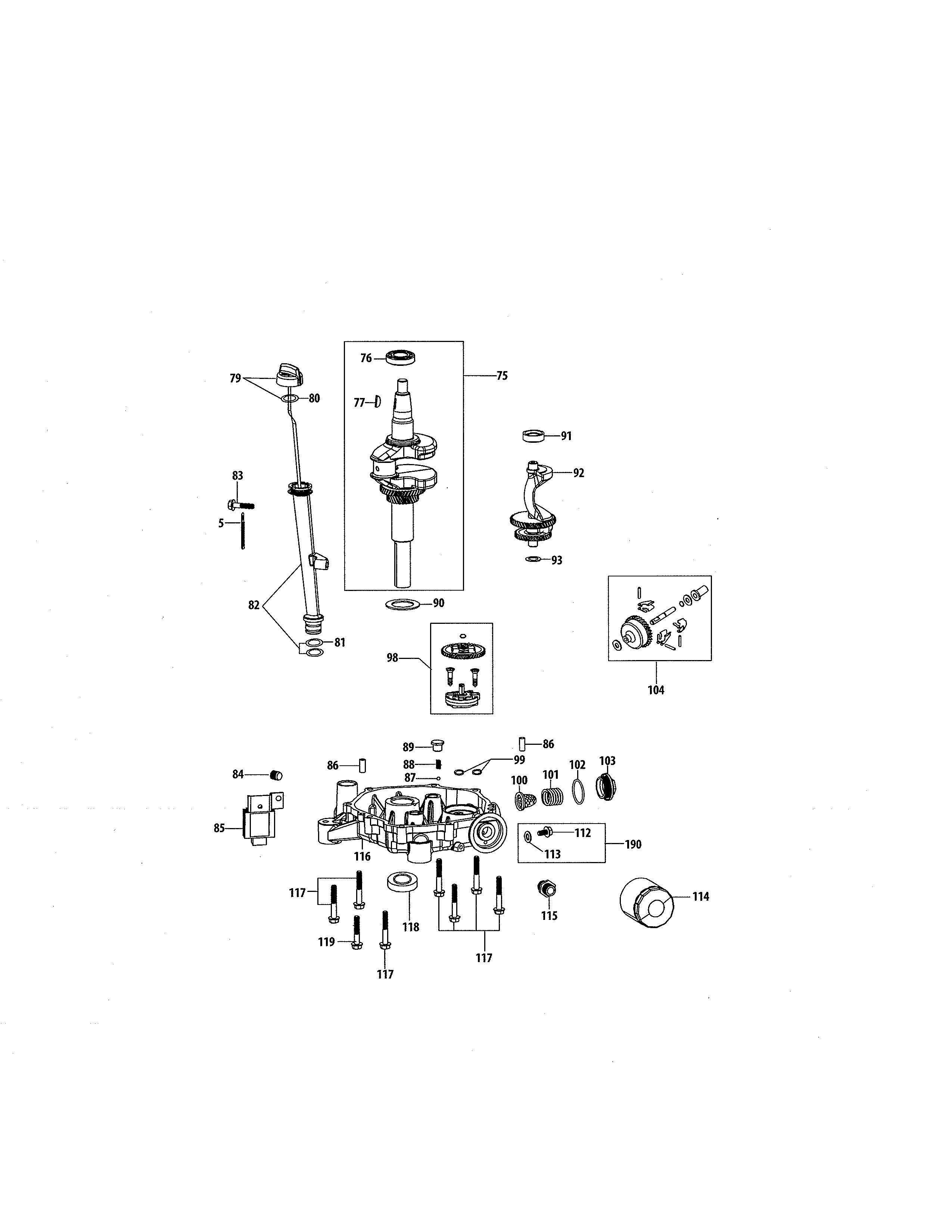 Craftsman 247203705 crankshaft/gear diagram