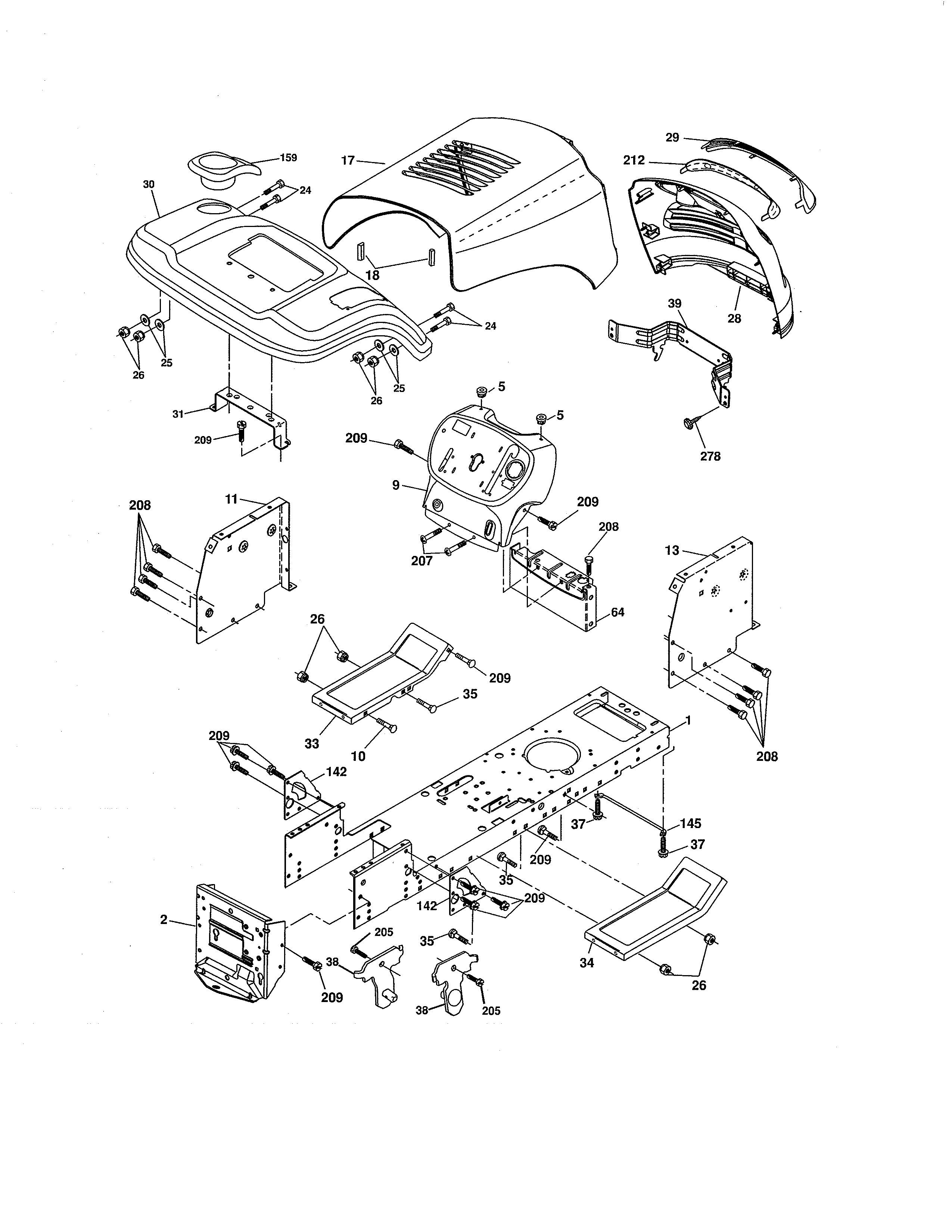 Craftsman 917289031 chassis & enclosures diagram