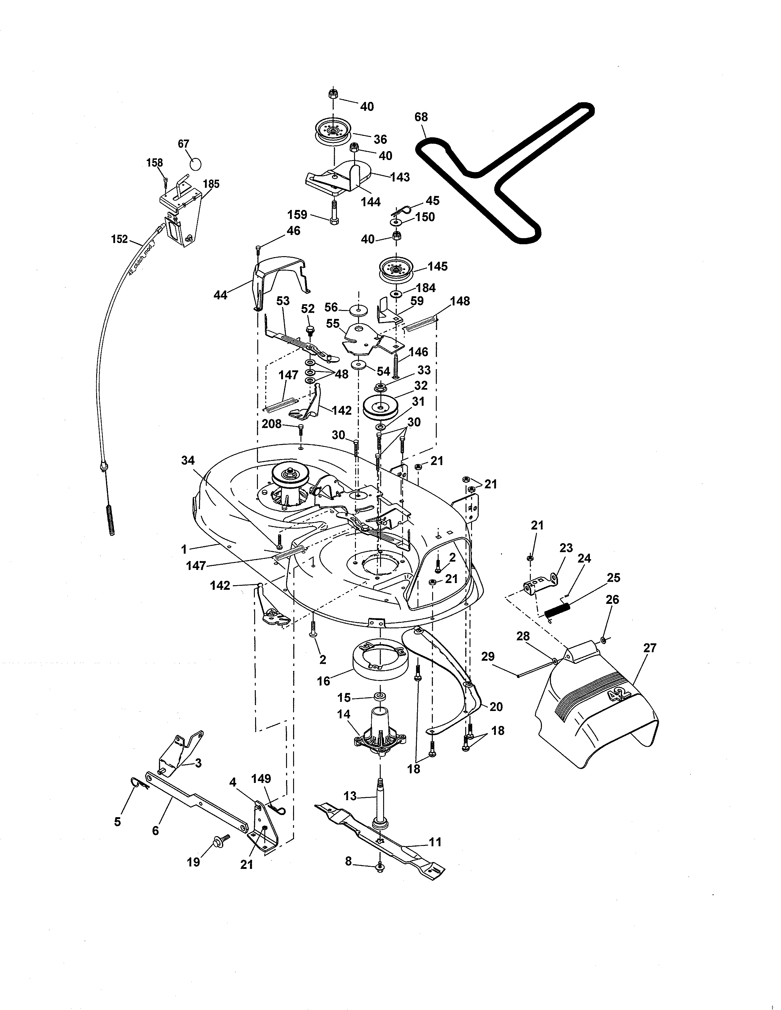 Craftsman 917289031 mower deck diagram