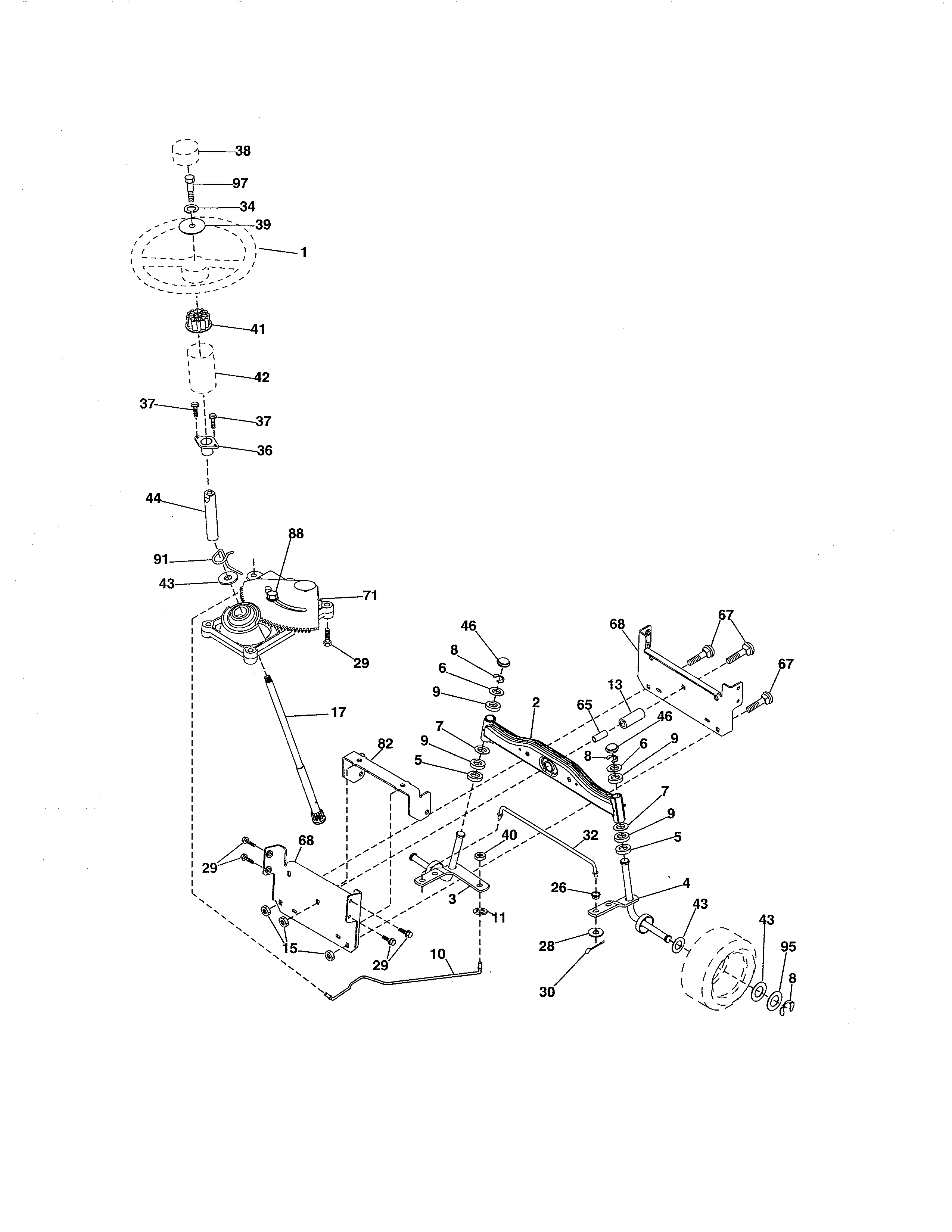 Craftsman 917289032 steering diagram