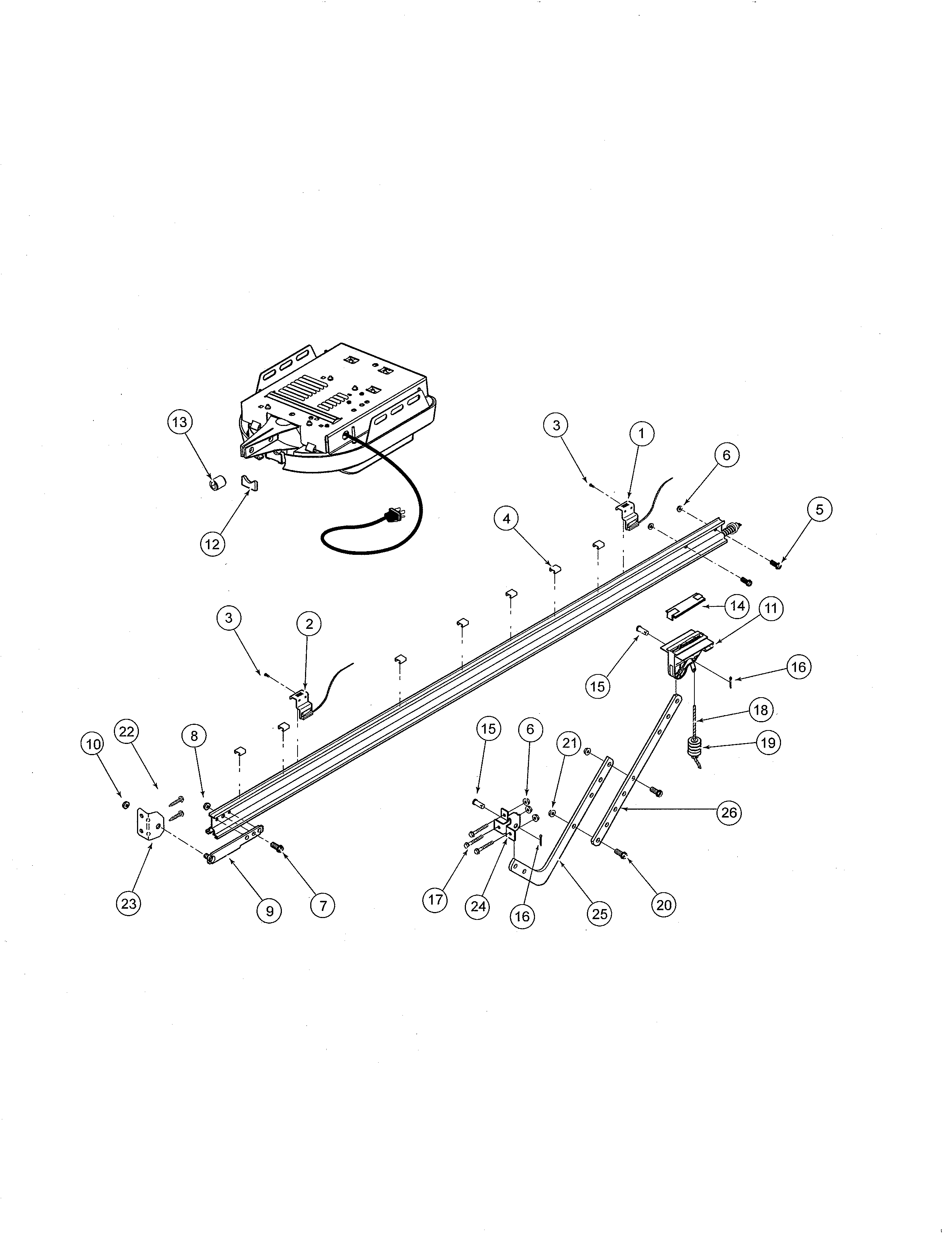 Genie EXCELERATOR pro rail diagram