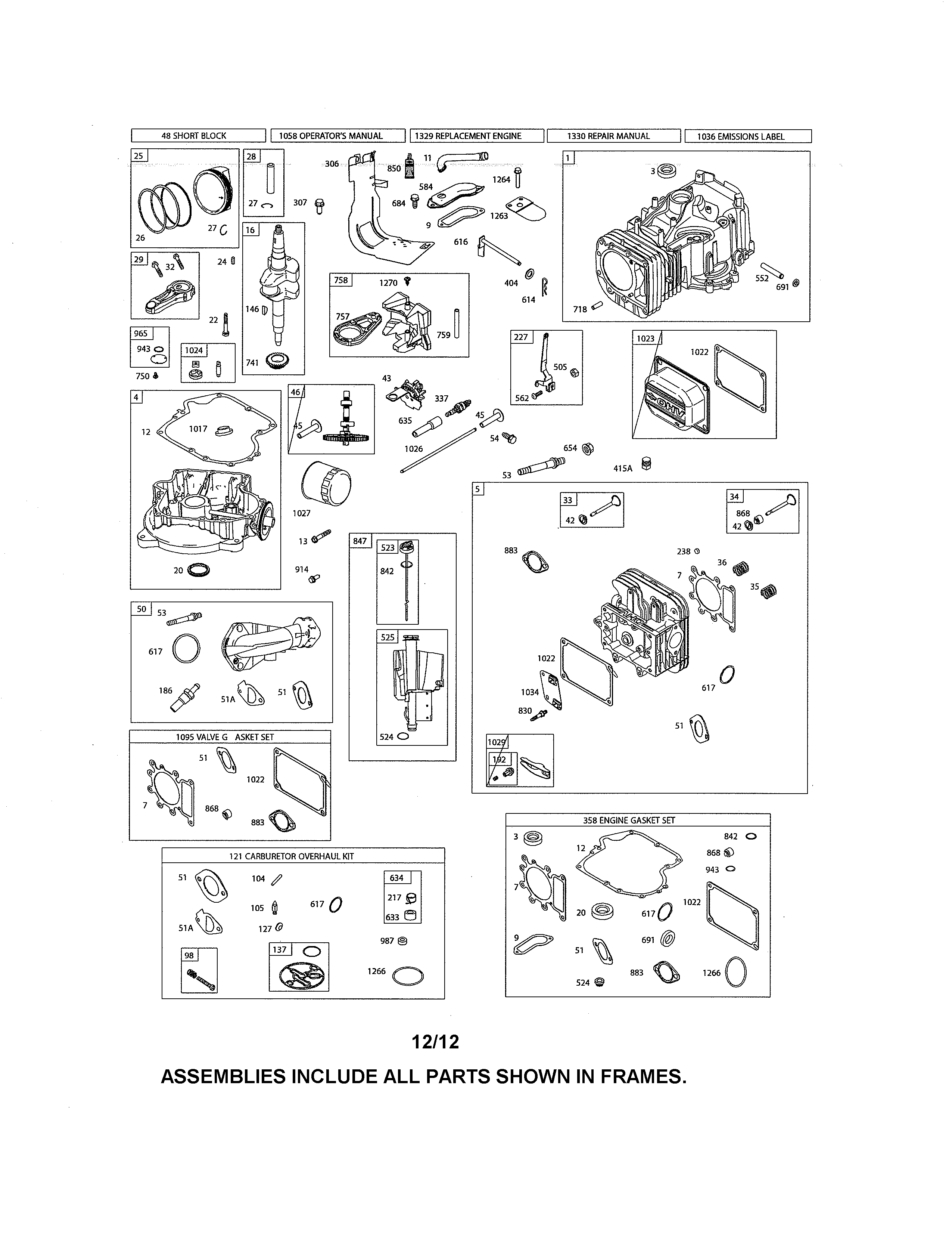 Craftsman 917288524 cylinder/crankshaft/sump diagram
