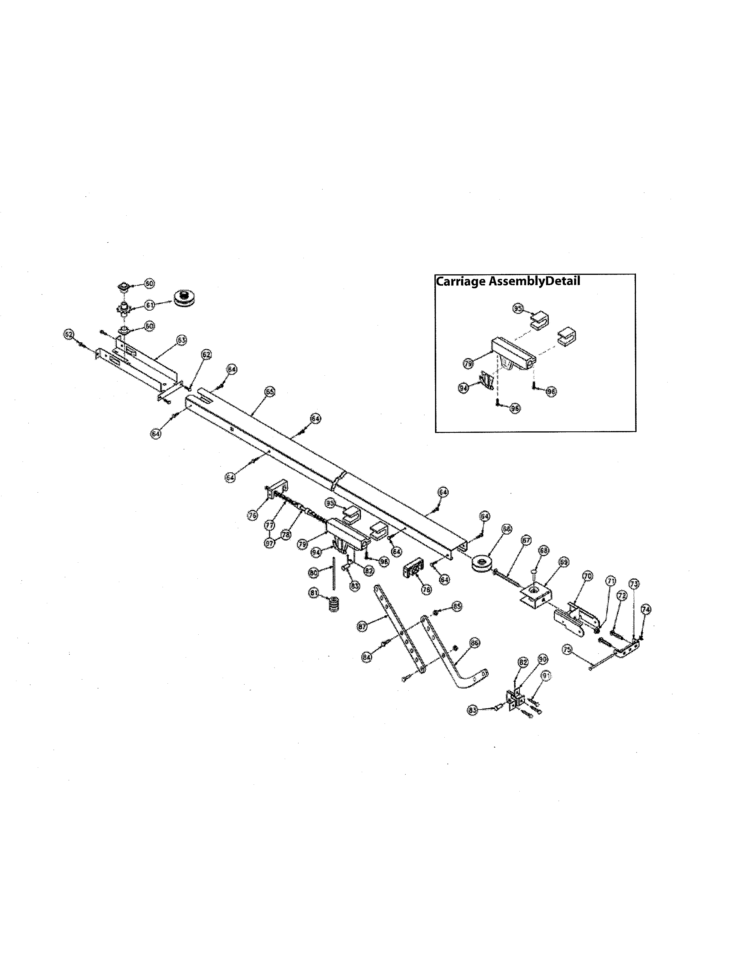 Genie 1200IC dc belt drive pro chain/belt channel diagram
