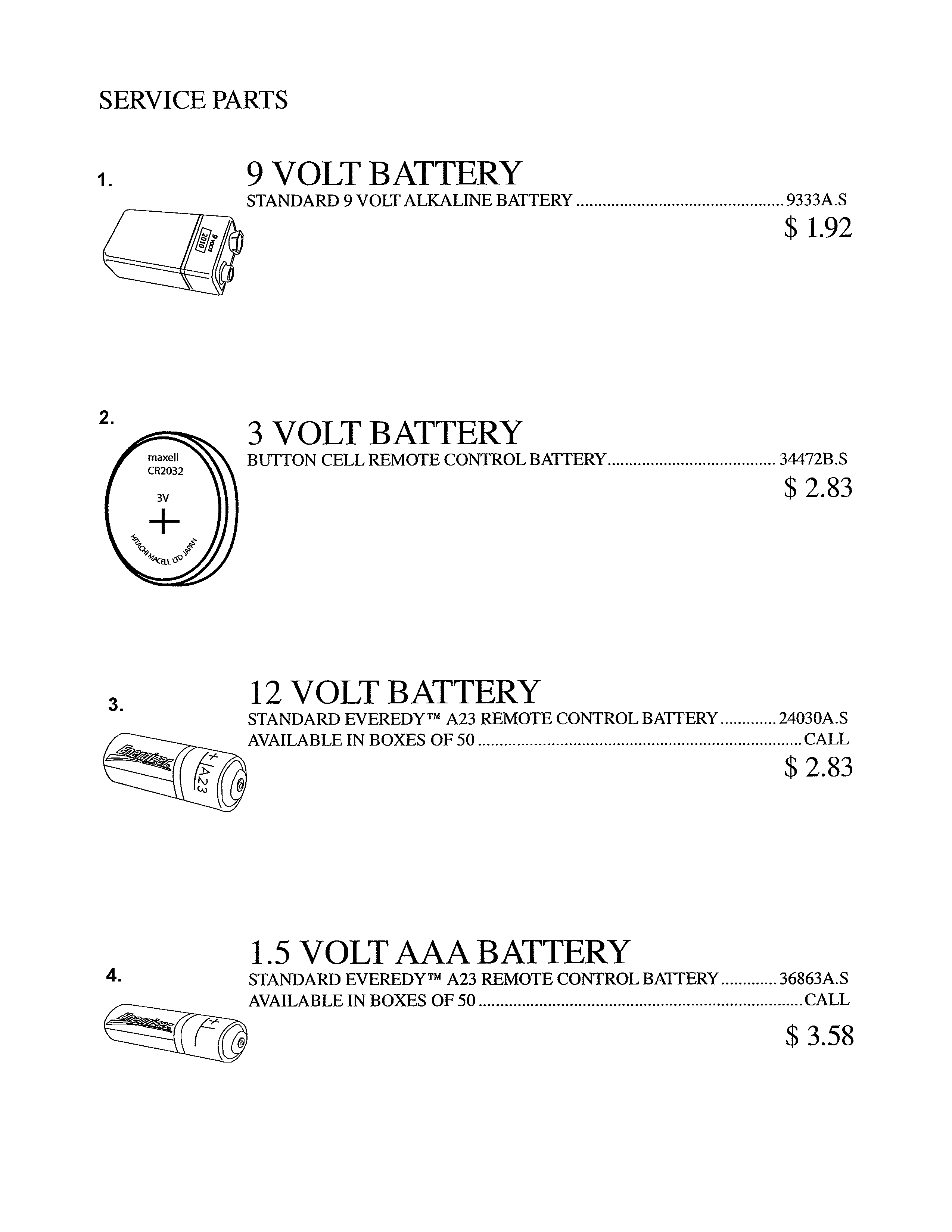Genie 1200IC service parts diagram