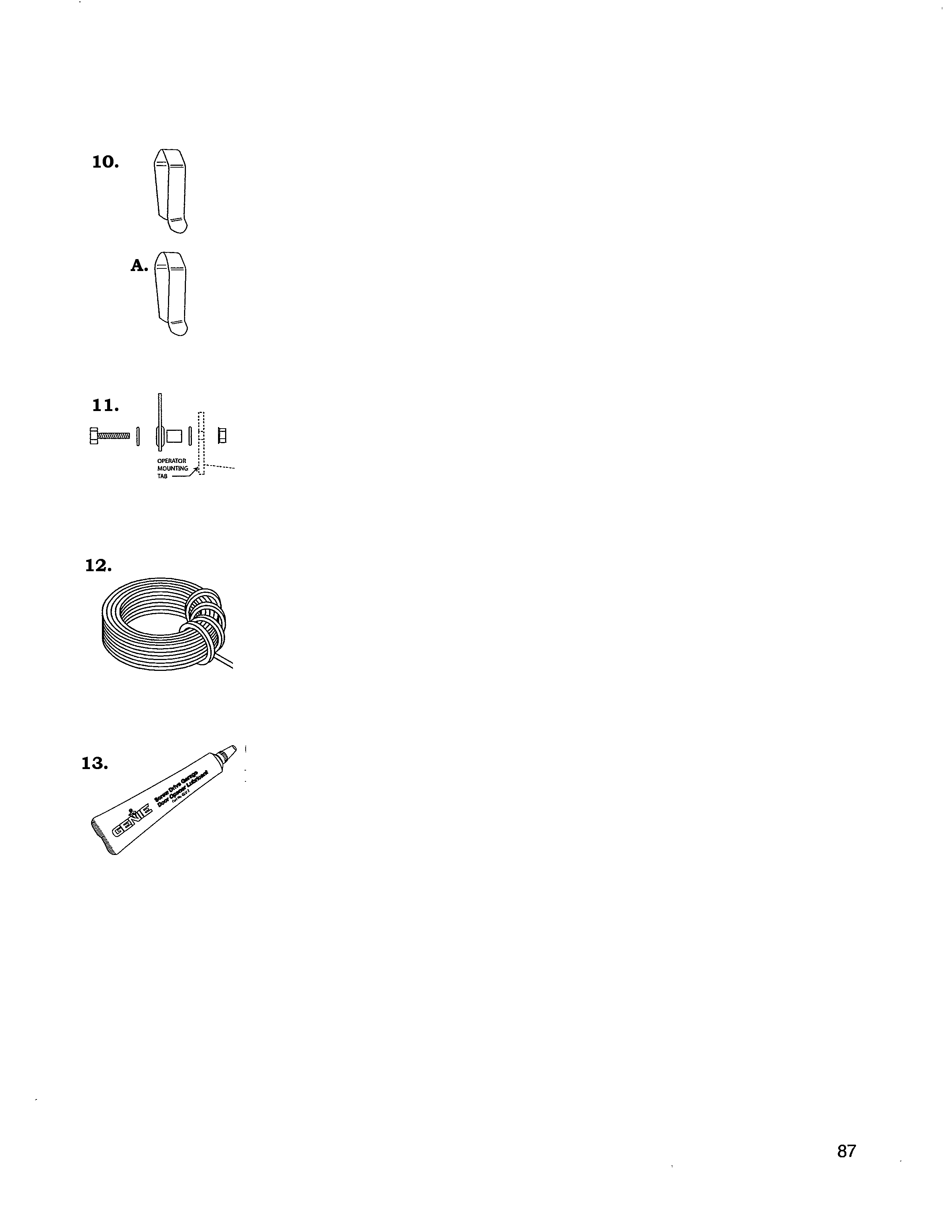 Genie AC CHAIN GLIDE service parts diagram