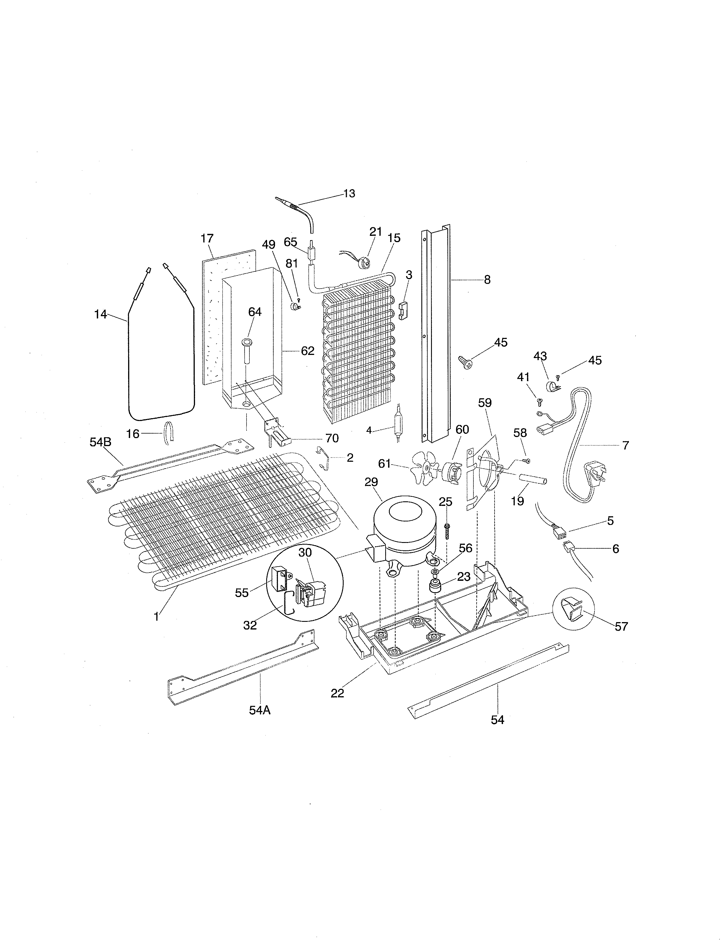 Frigidaire FRS20ZSHB1 system diagram