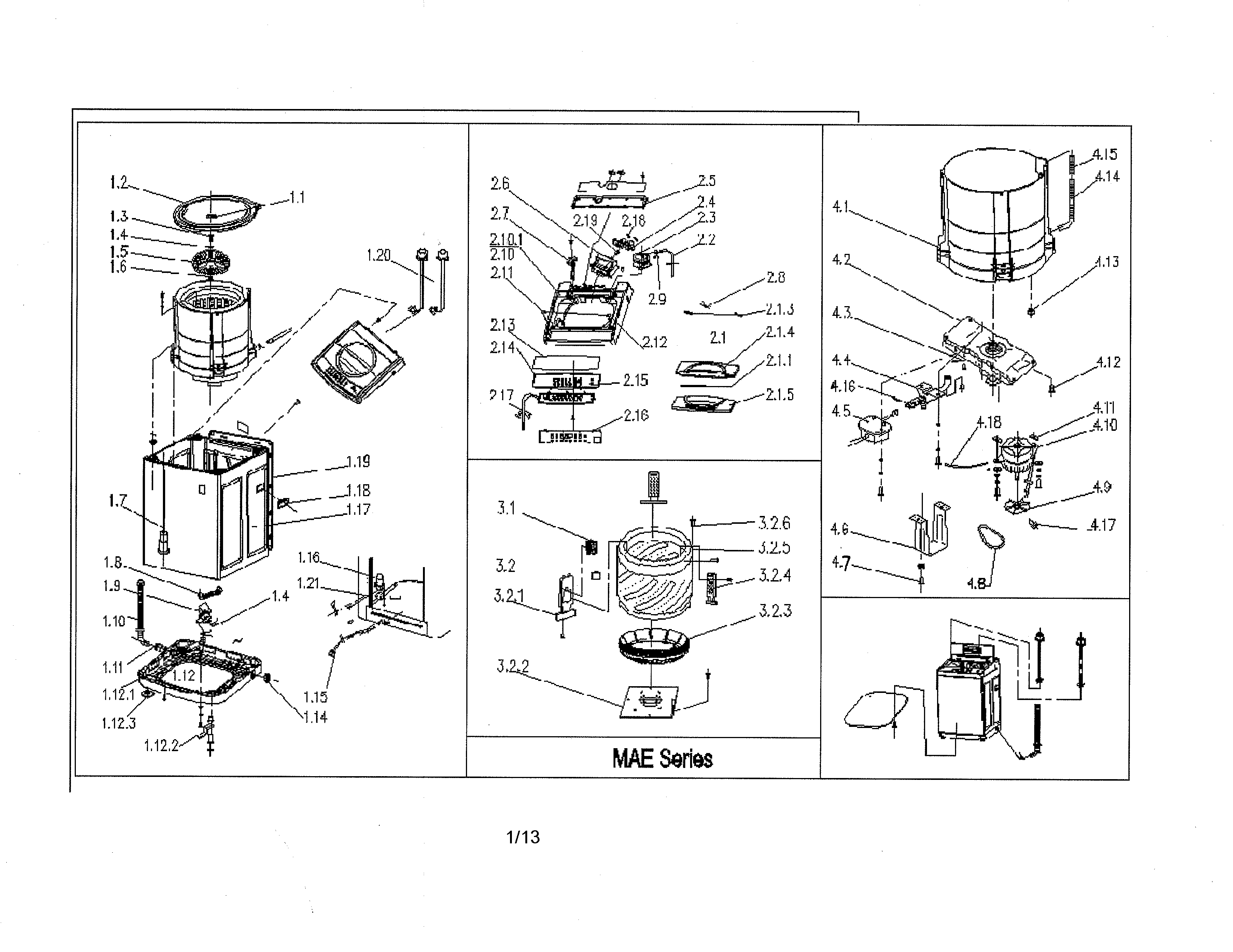 Magic Chef MCSTCW16W2 washer diagram