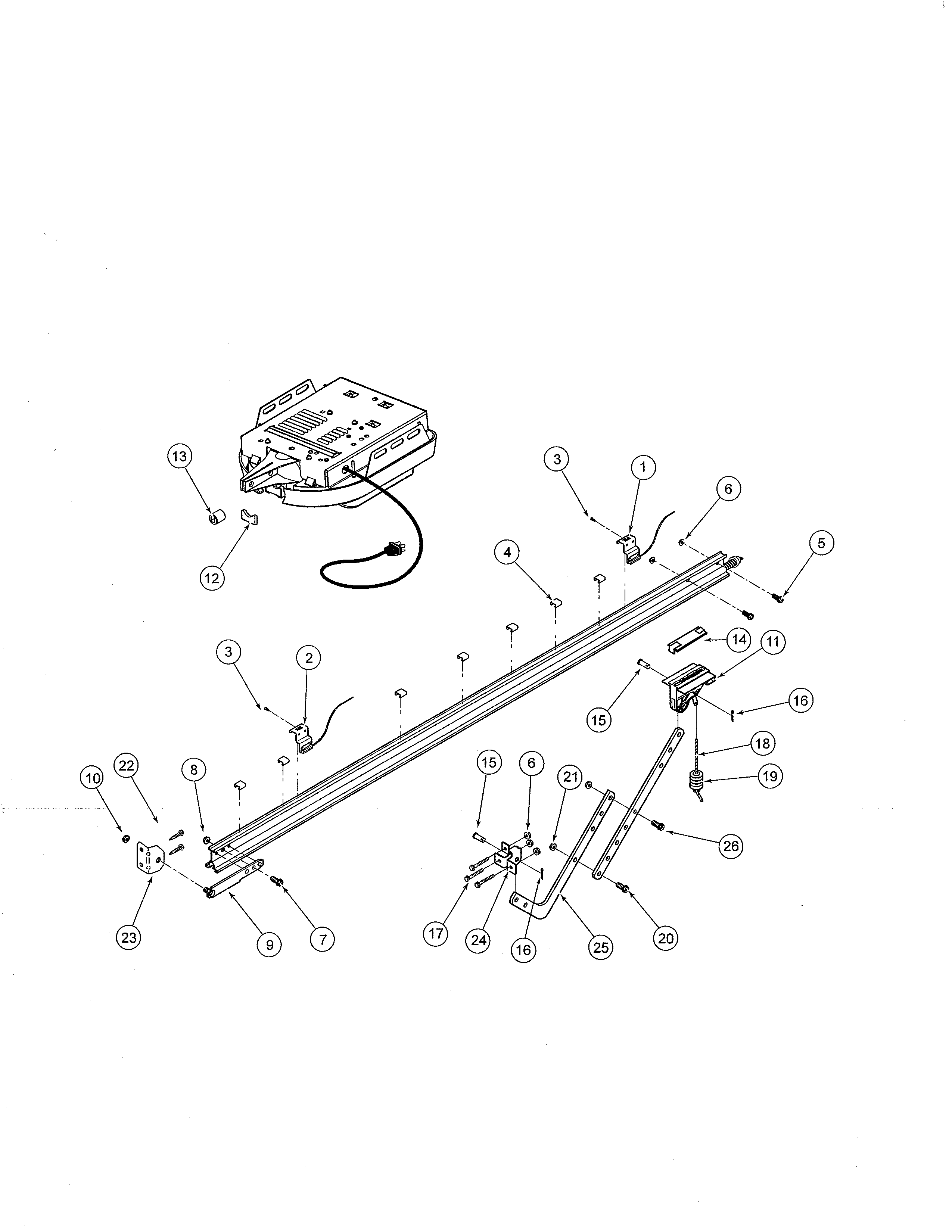 Genie PRO99 rail - pro99, cmd9900 diagram