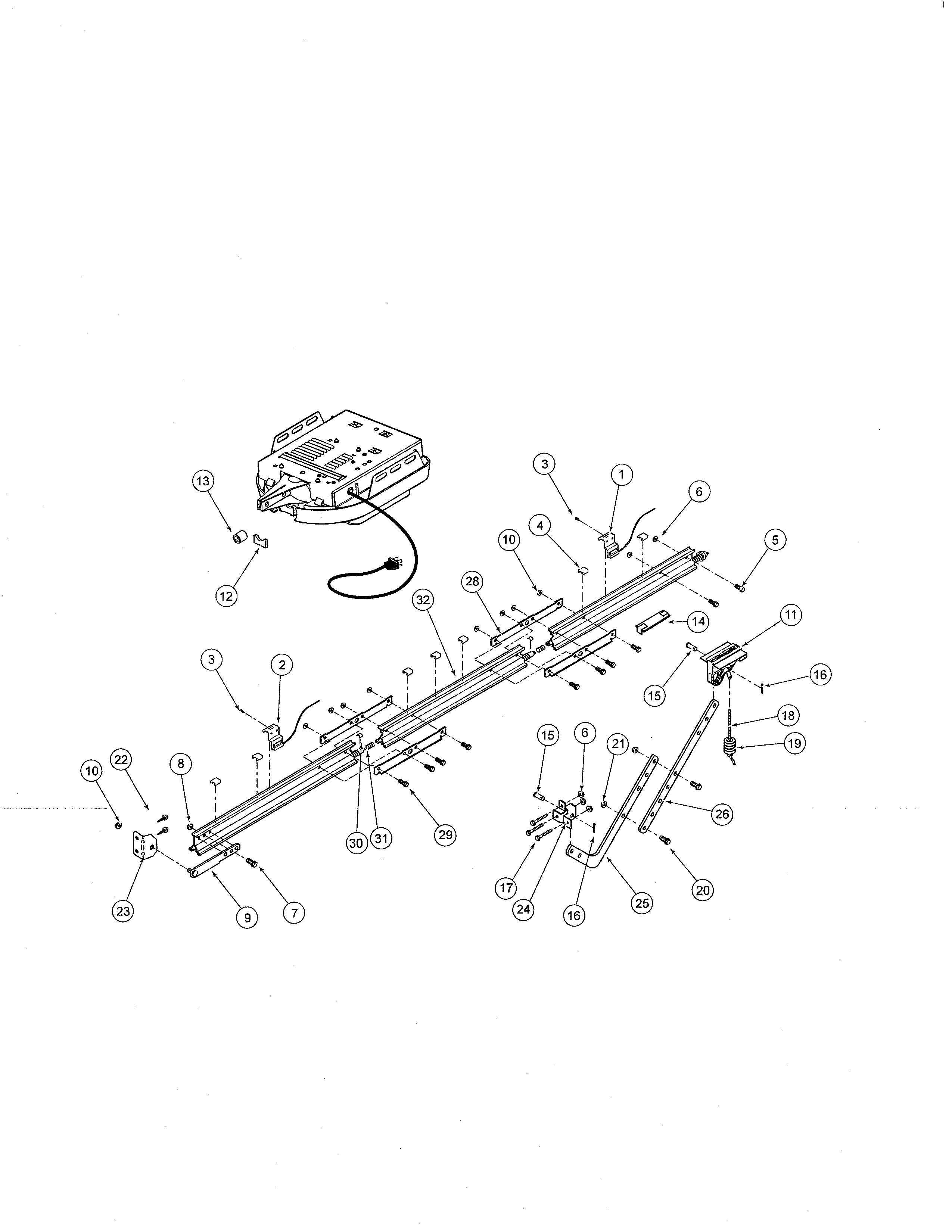 Genie PRO99 rail - h8000, isd series diagram