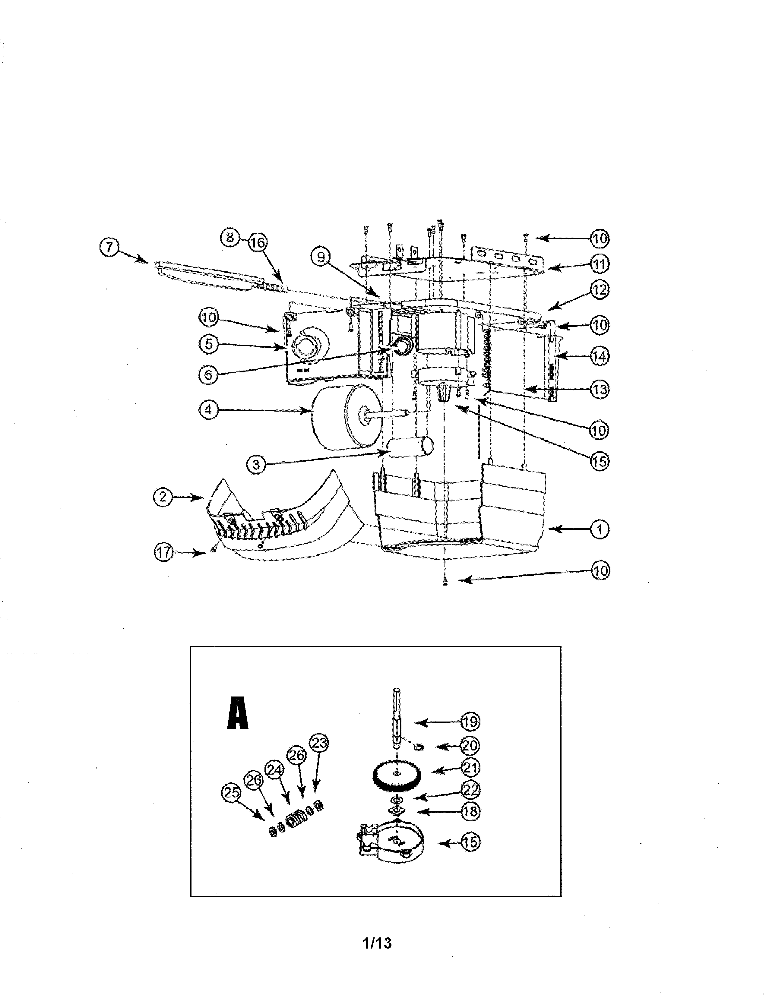 Genie PCG600 head diagram