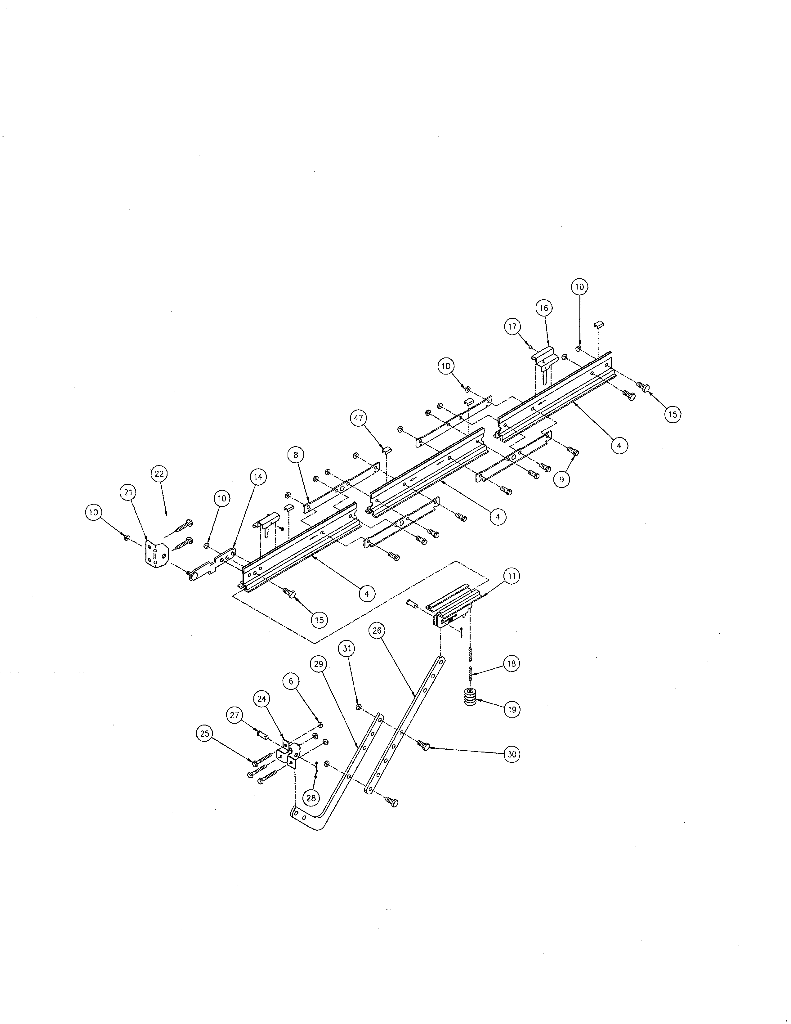 Genie PCG600 rail - gcg350 diagram
