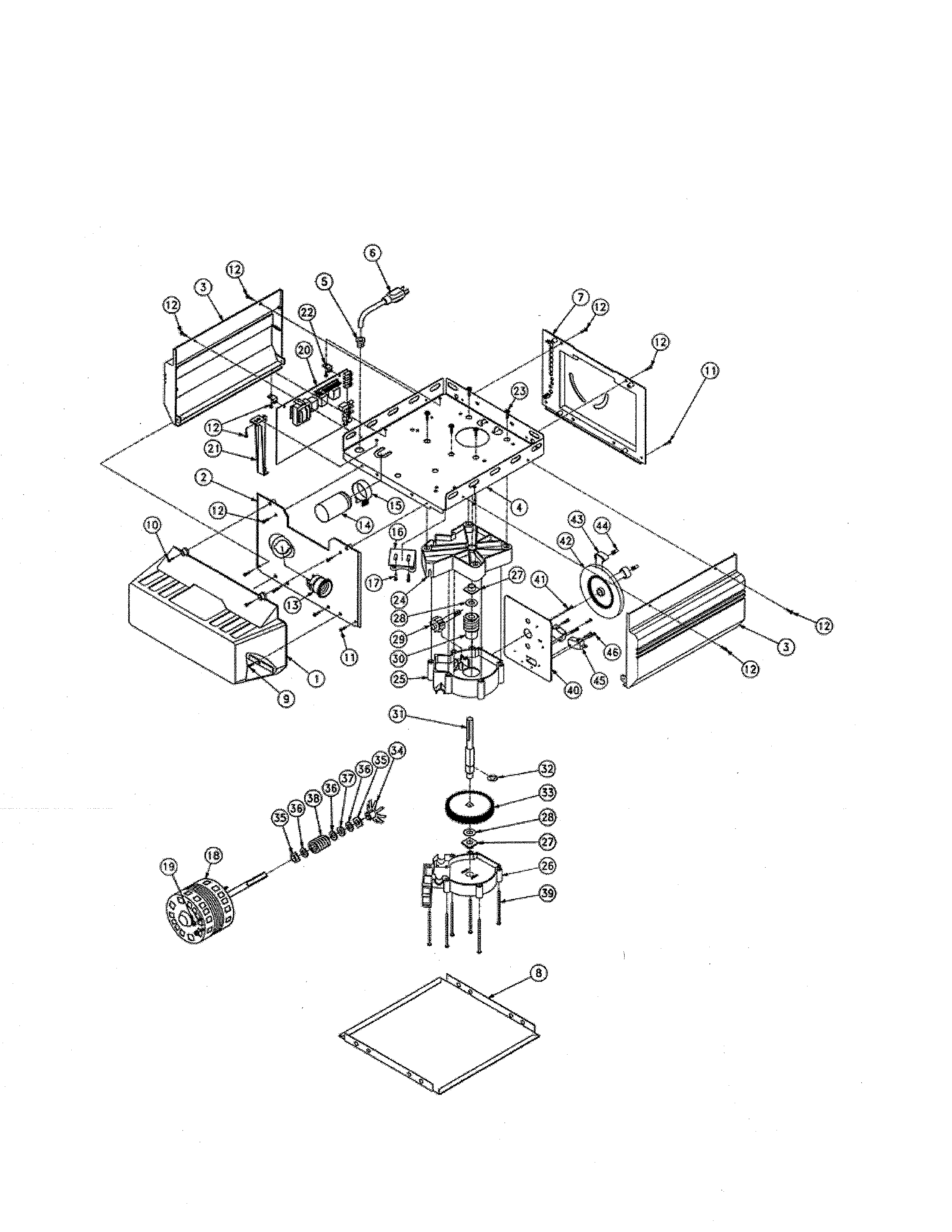 Genie PMX500-IC/A head - pmx300-ic/b, pmx500-ic/b, ic250b diagram