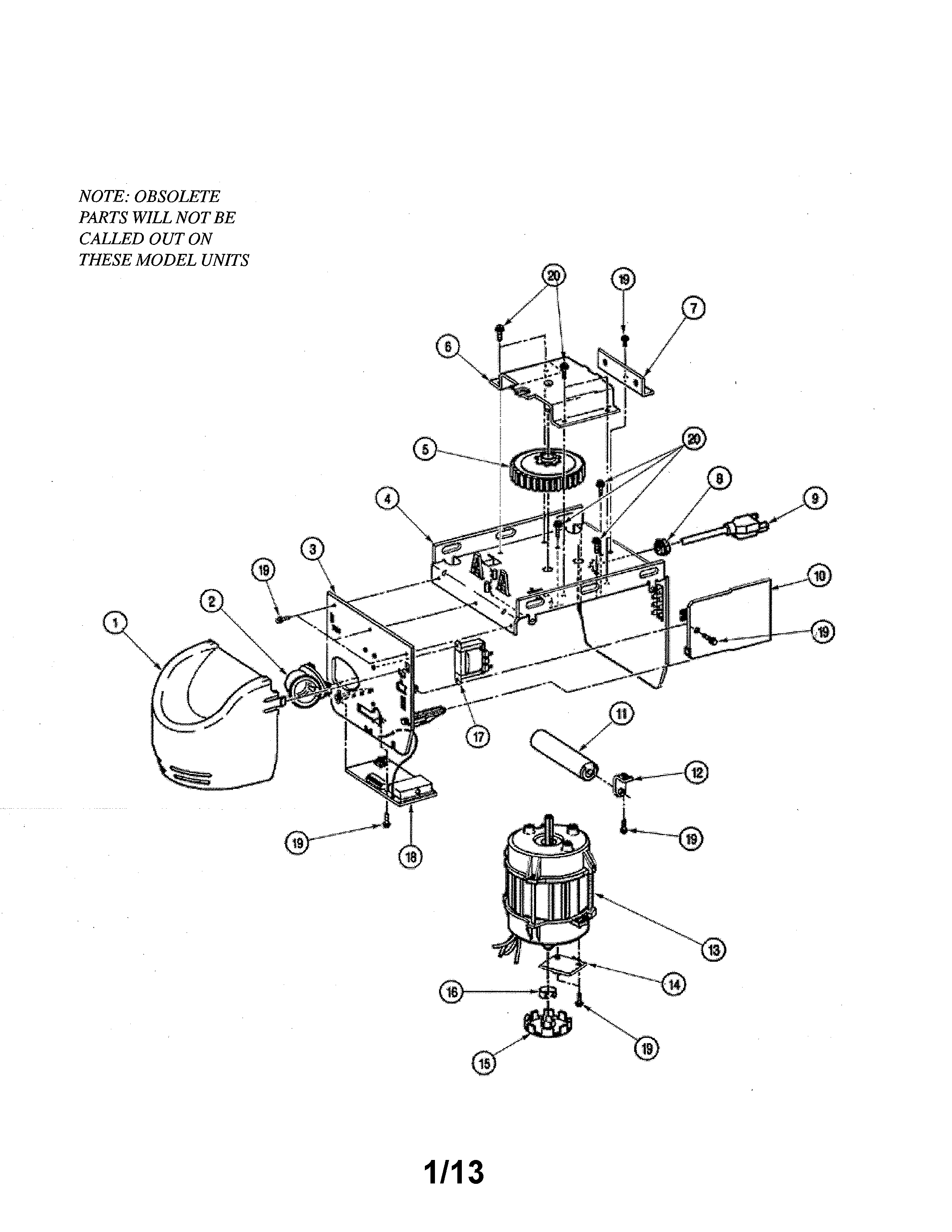 Genie RCD SERIES head diagram