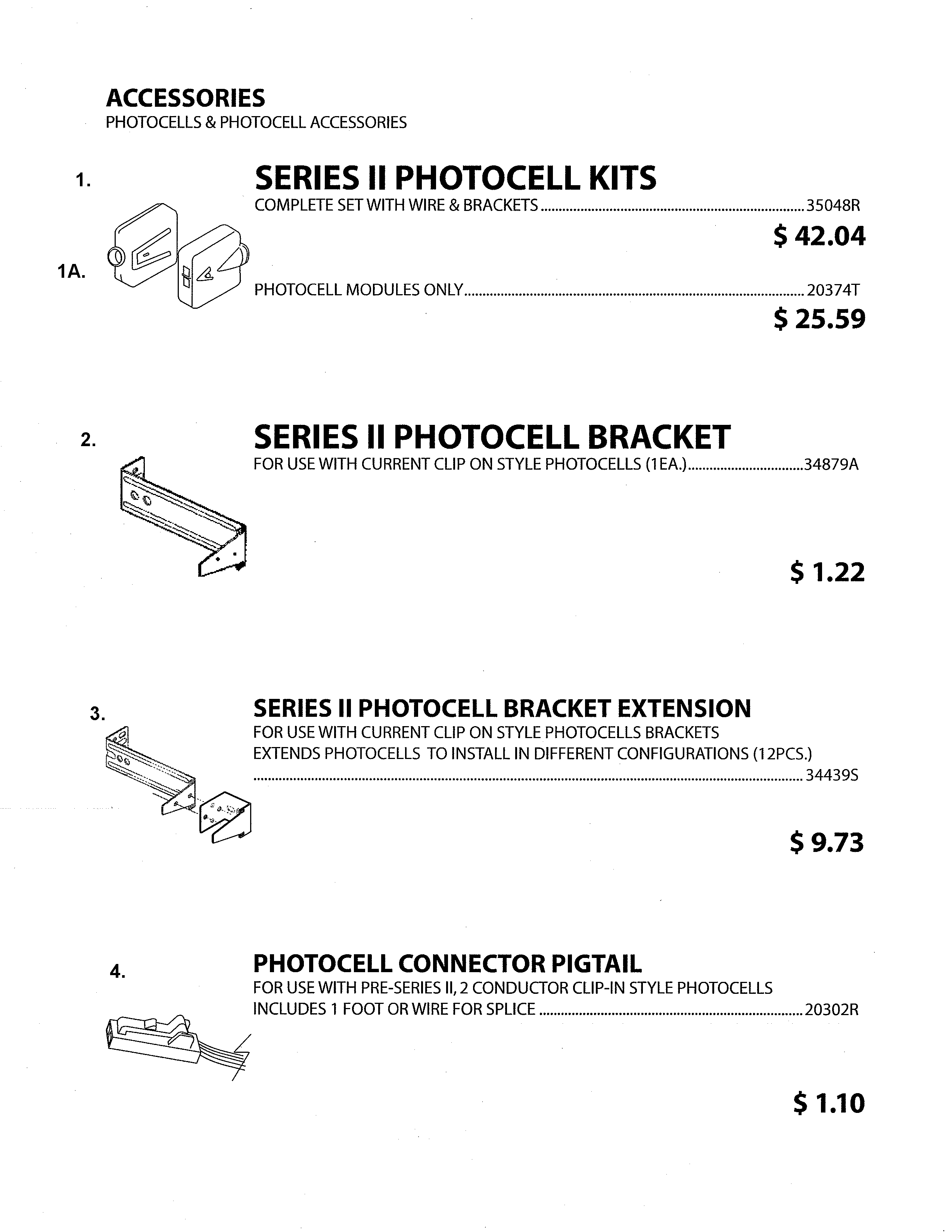 Genie PMX500-IC/A photcells & photocell accessories diagram