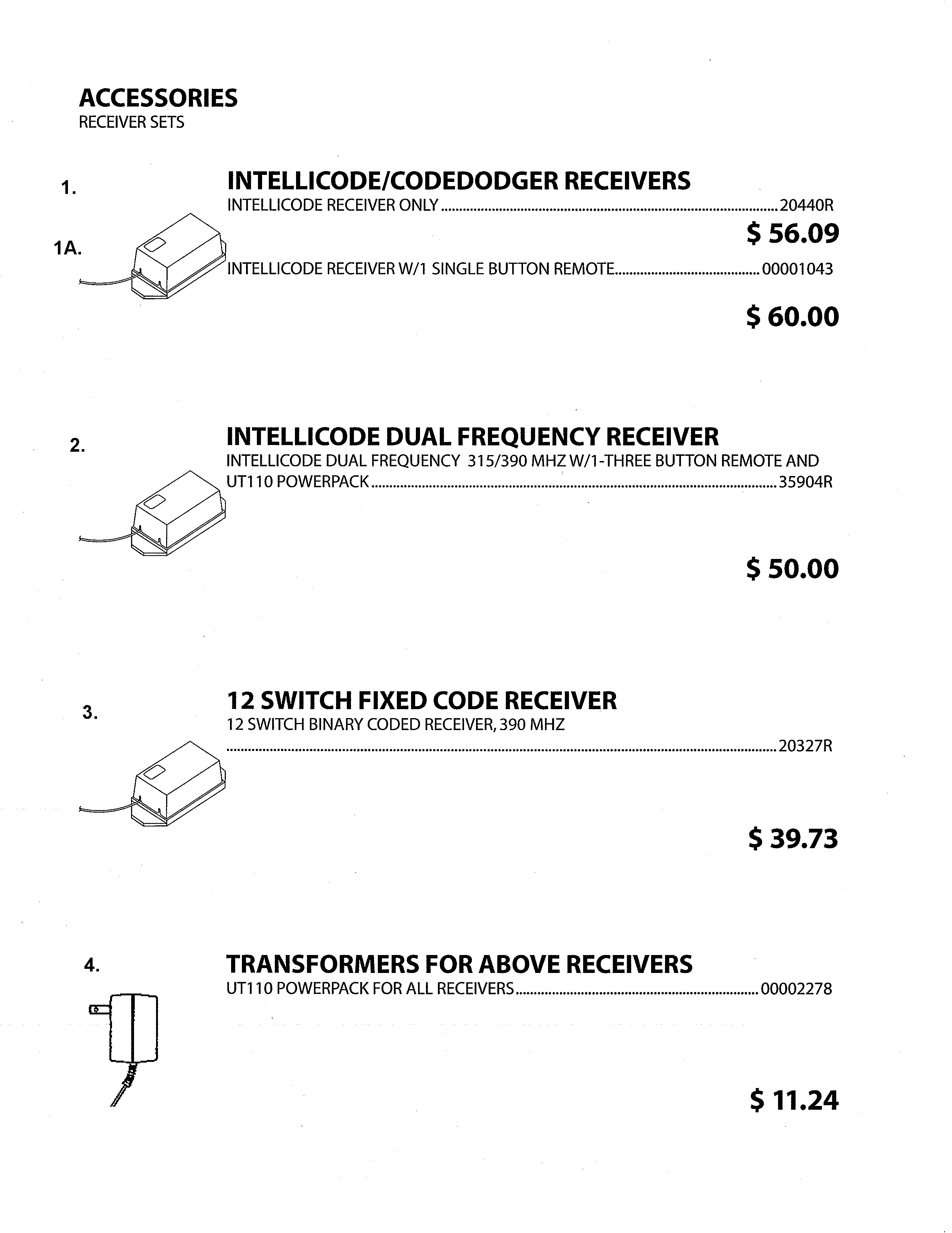 Genie PMX500-IC/A receiver sets diagram