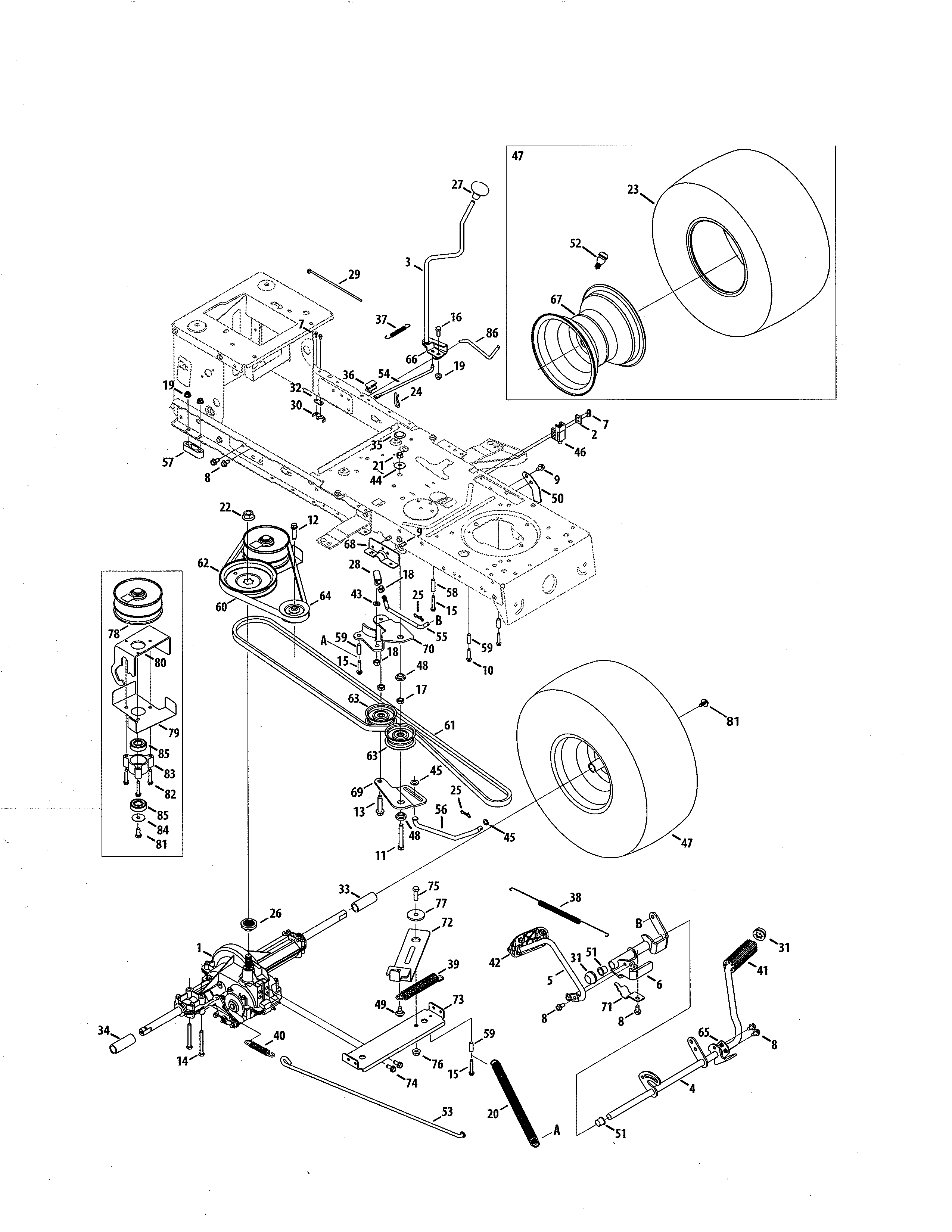 MTD 13BL78ST099 transmission diagram