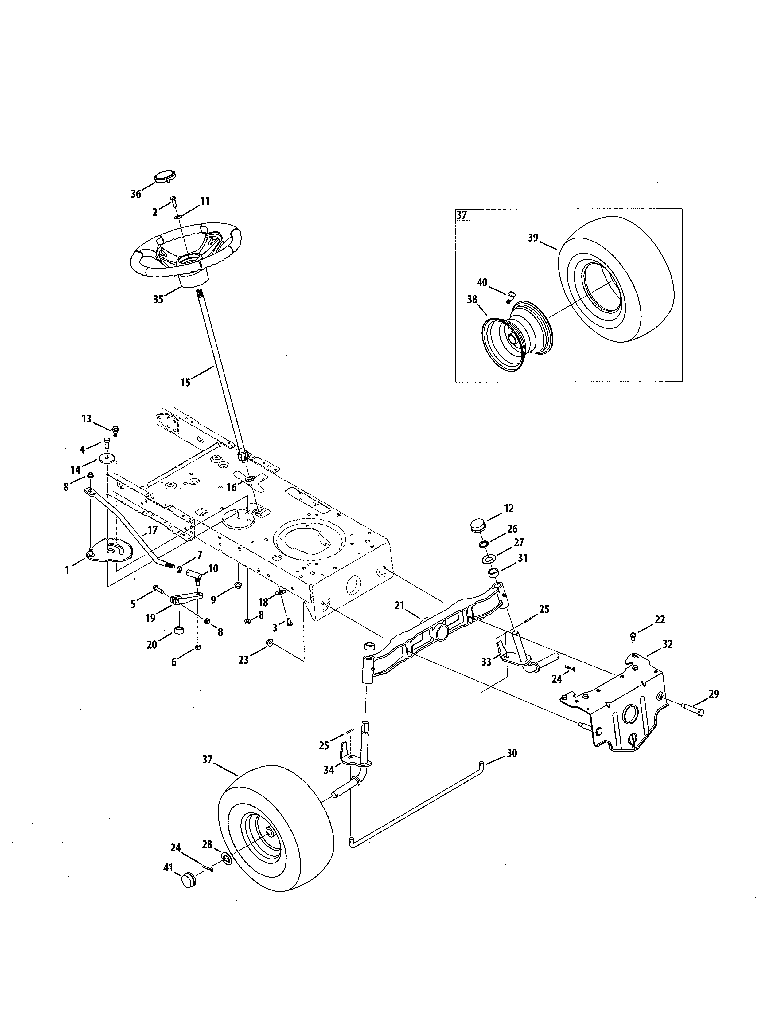 Craftsman 247288890 steering diagram