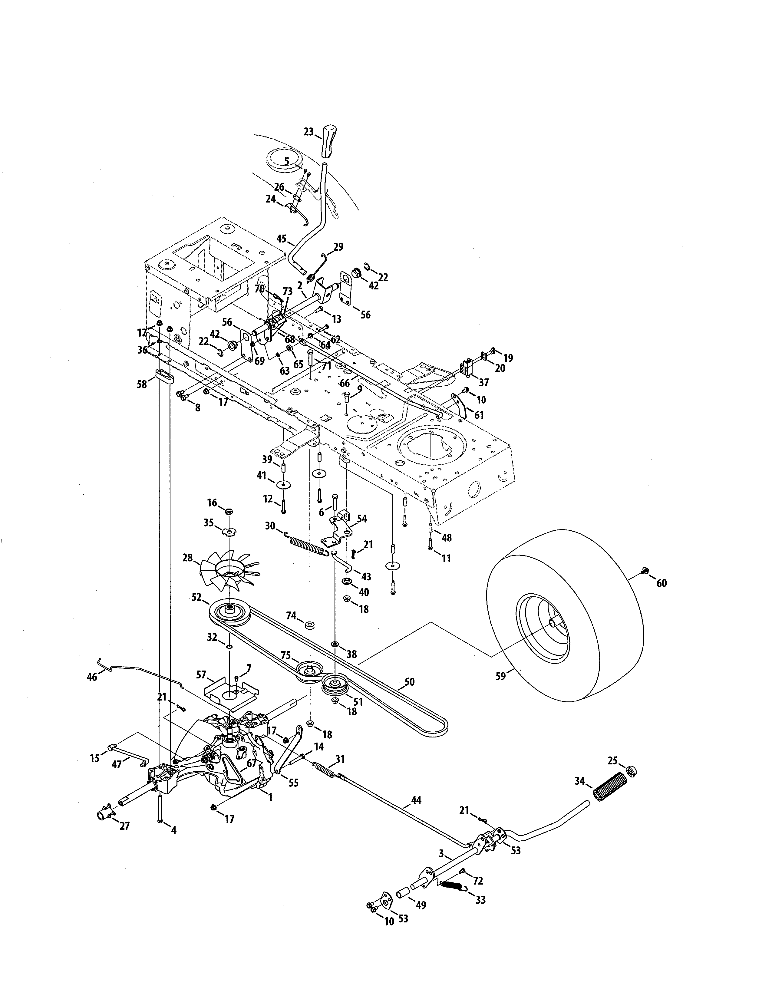 Craftsman 247288890 transmission diagram