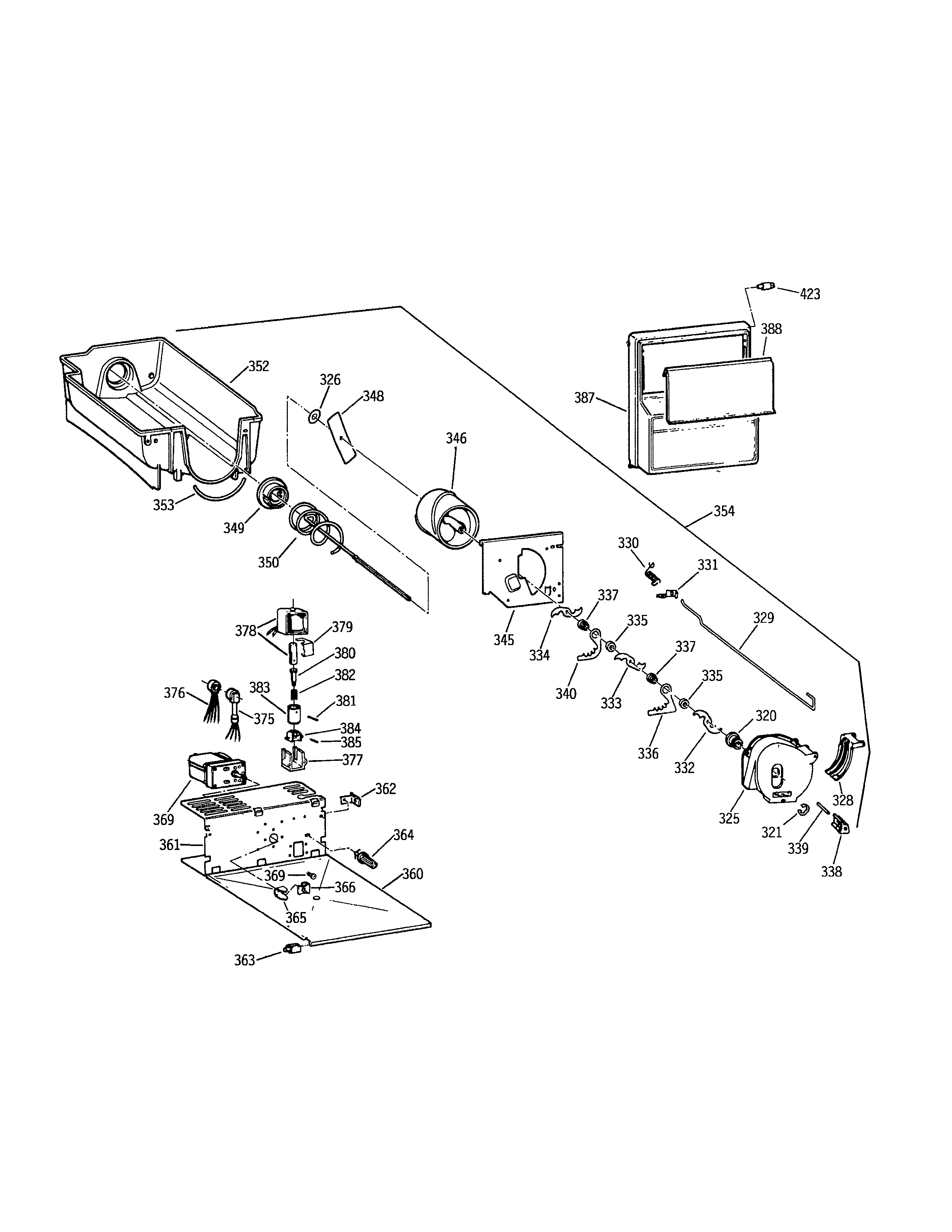 Kenmore 3639552784 ice bucket diagram