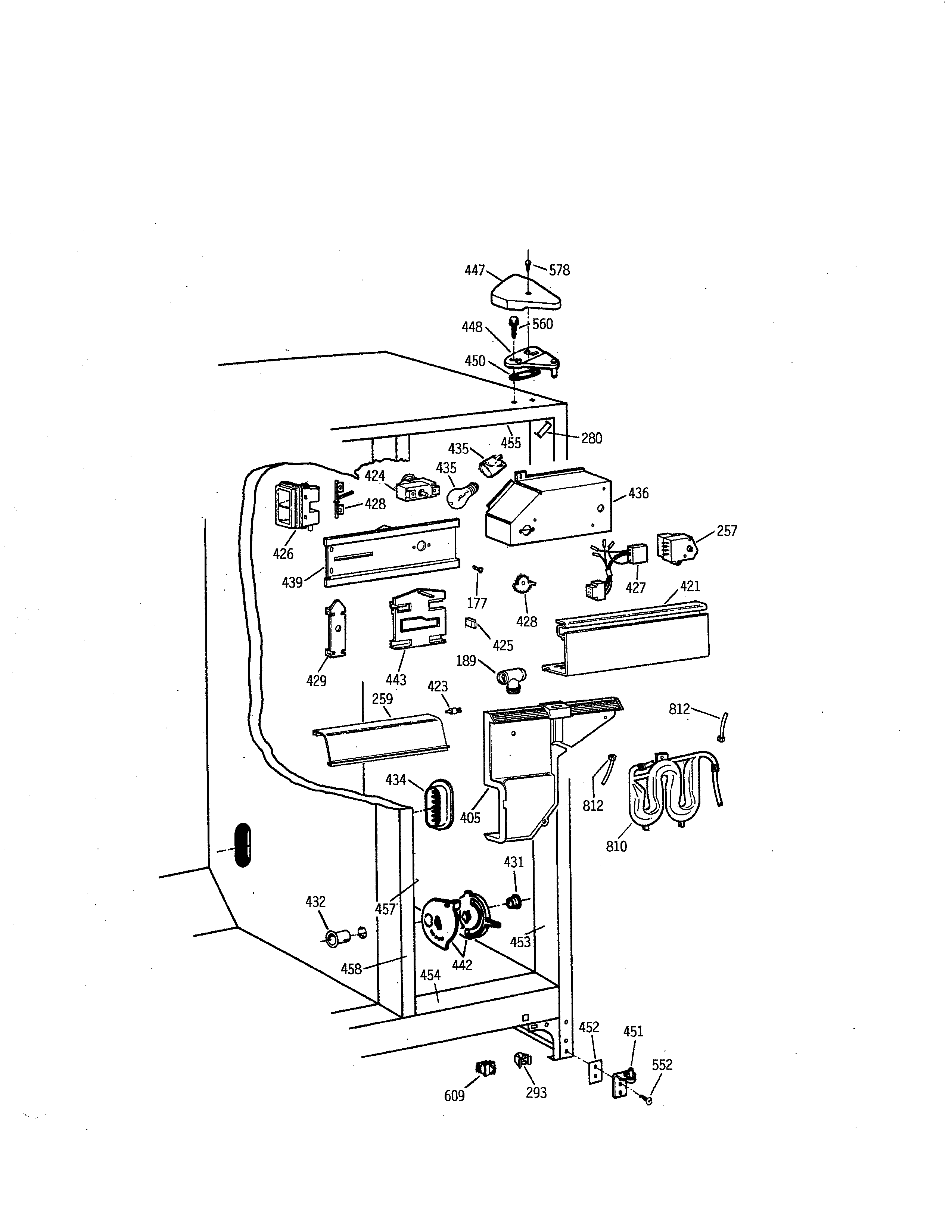 Kenmore 3639552784 fresh food section diagram