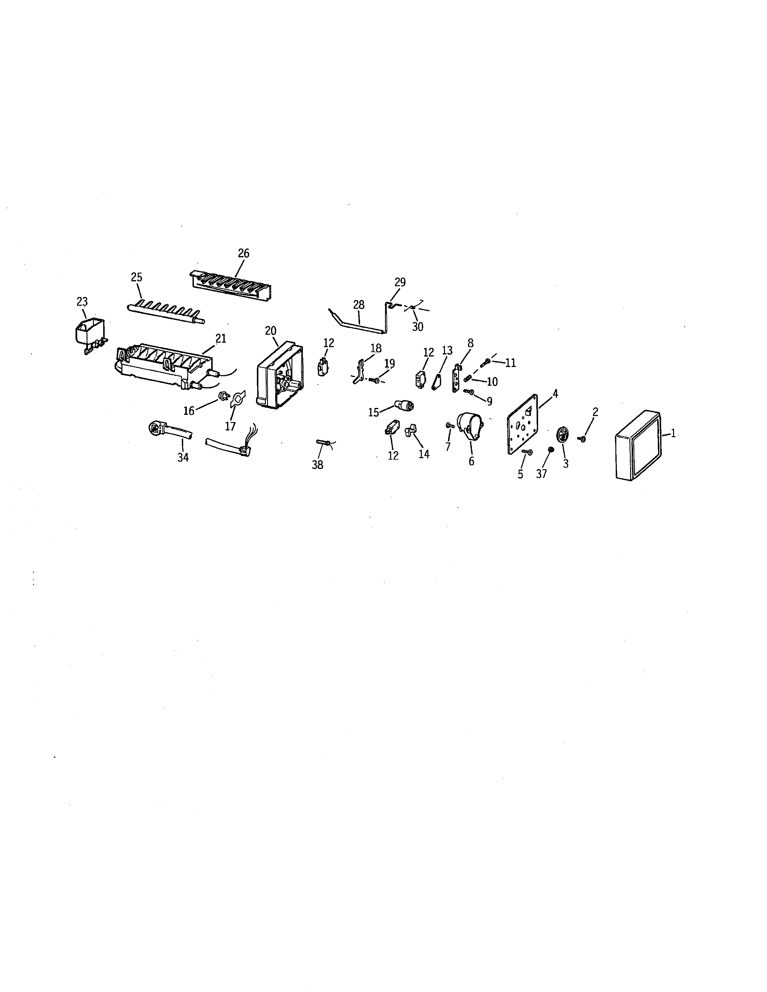 Kenmore 3639552784 icemaker wr30x0318 diagram