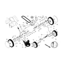 Craftsman 917255503 drive control/gear case/wheels diagram