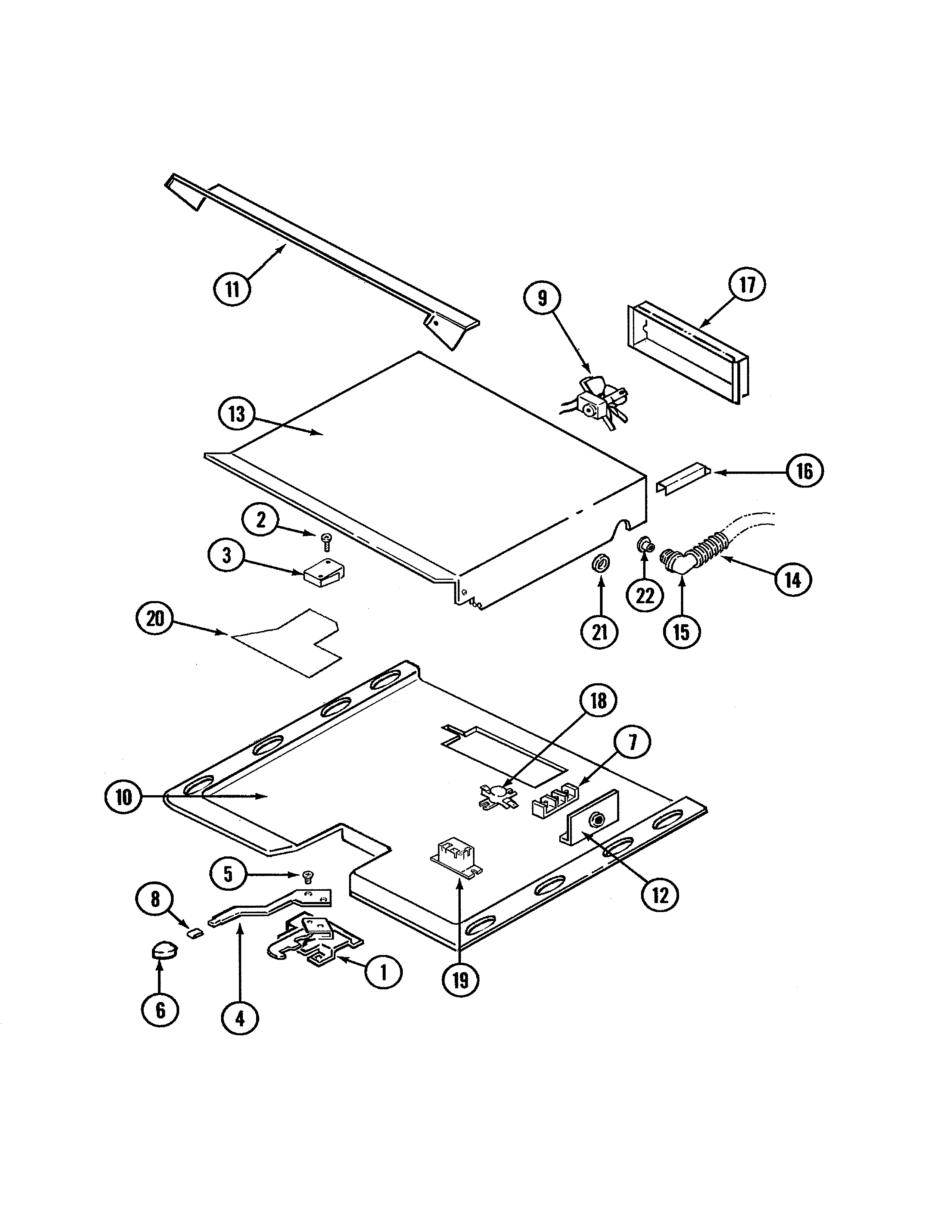 Maytag CWE9000DDE internal controls diagram