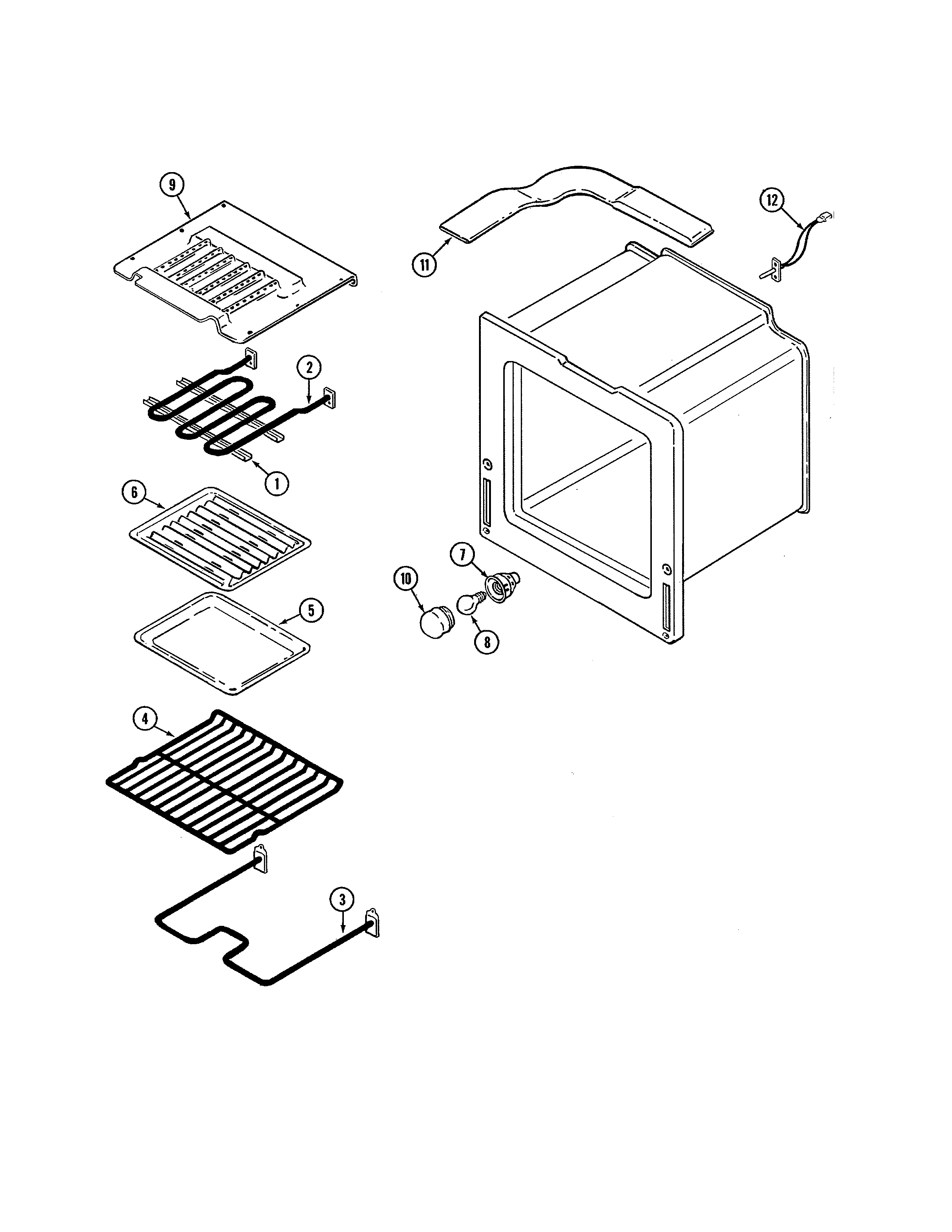 Maytag CWE9000DDE oven diagram