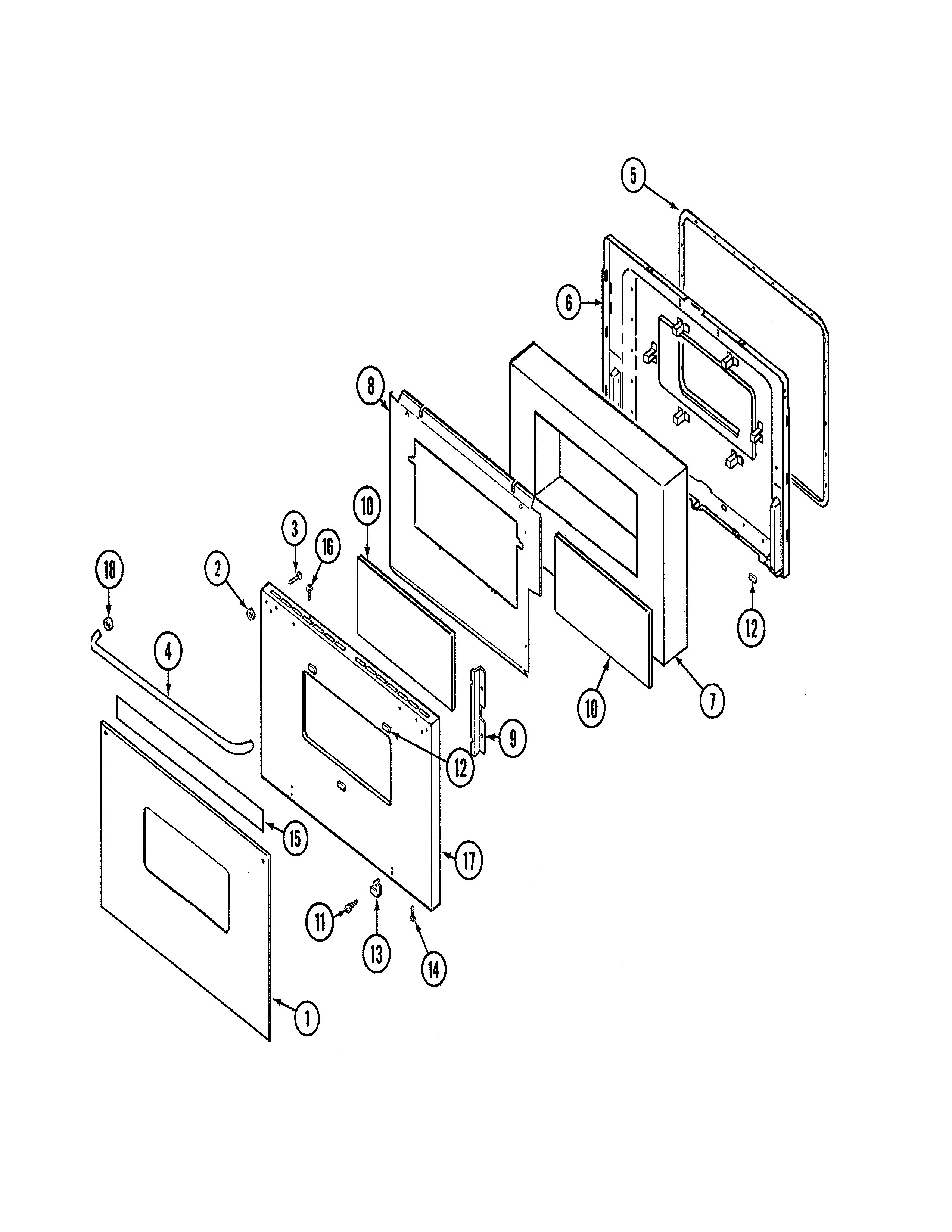 Maytag CWE9000DDE door diagram