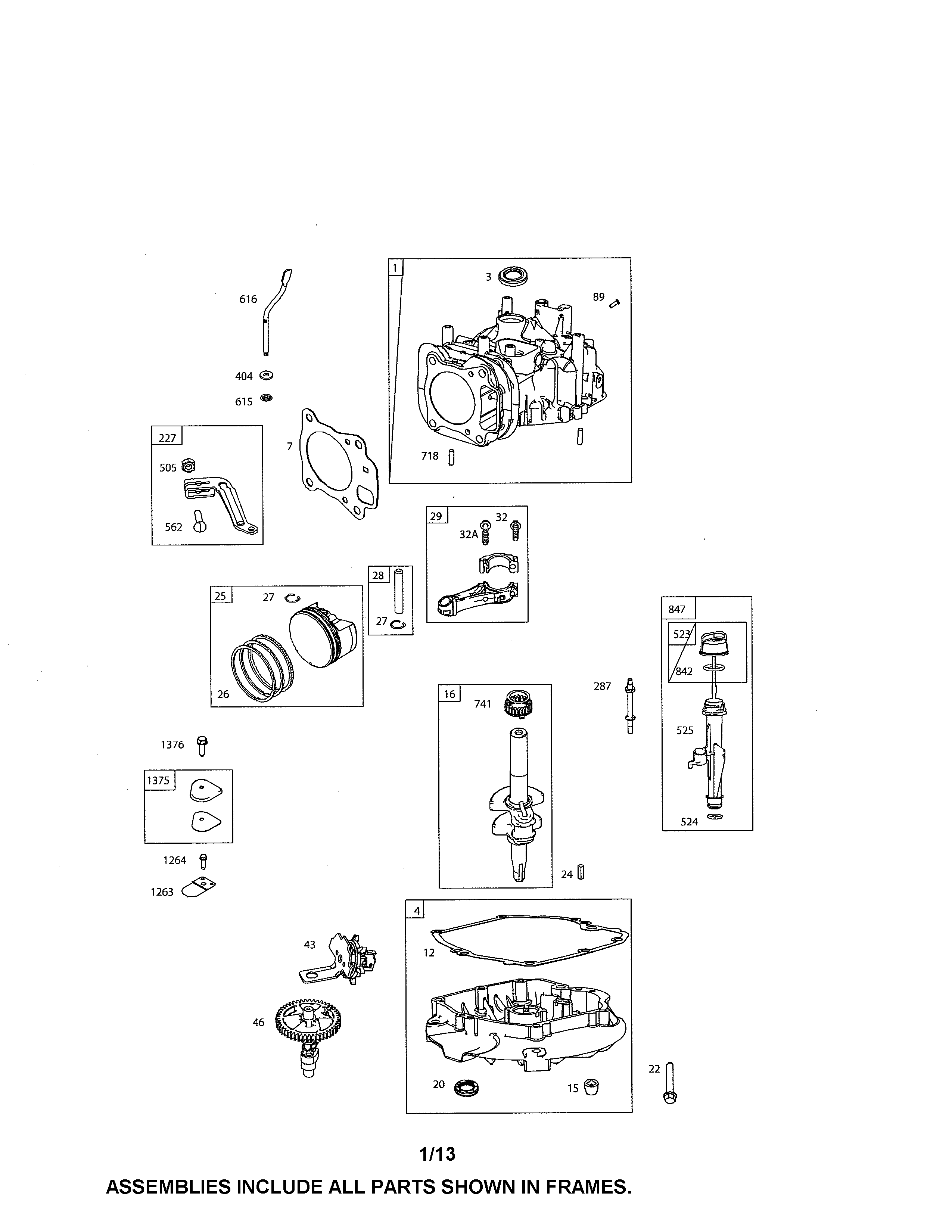 Craftsman 247374810 cylinder/crankshaft/sump diagram