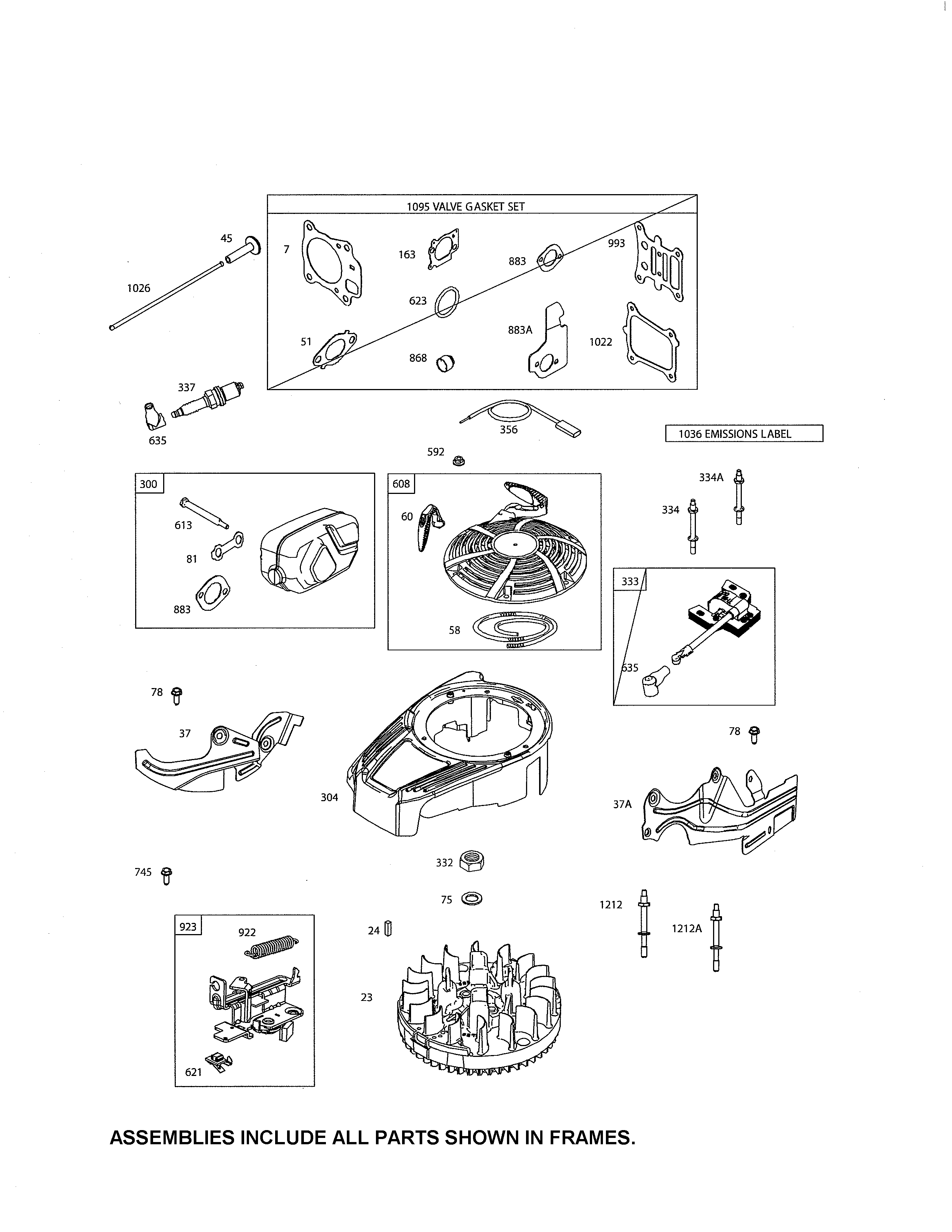 Craftsman 247374810 rewind starter/flywheel diagram